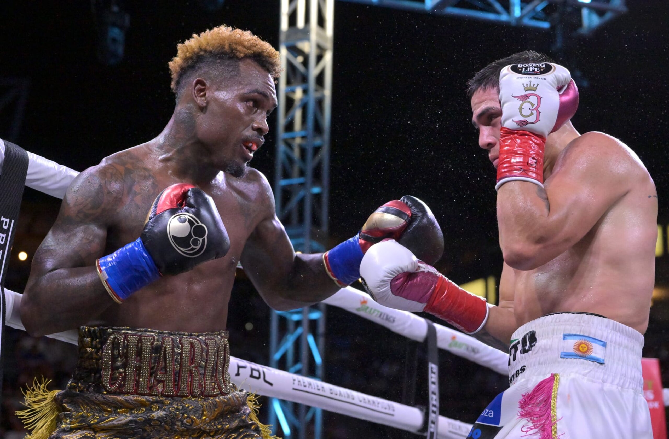 Jermell Charlo exchanges punches with Brian Castano Jermell Charlo exchanges punches with Brian Castano