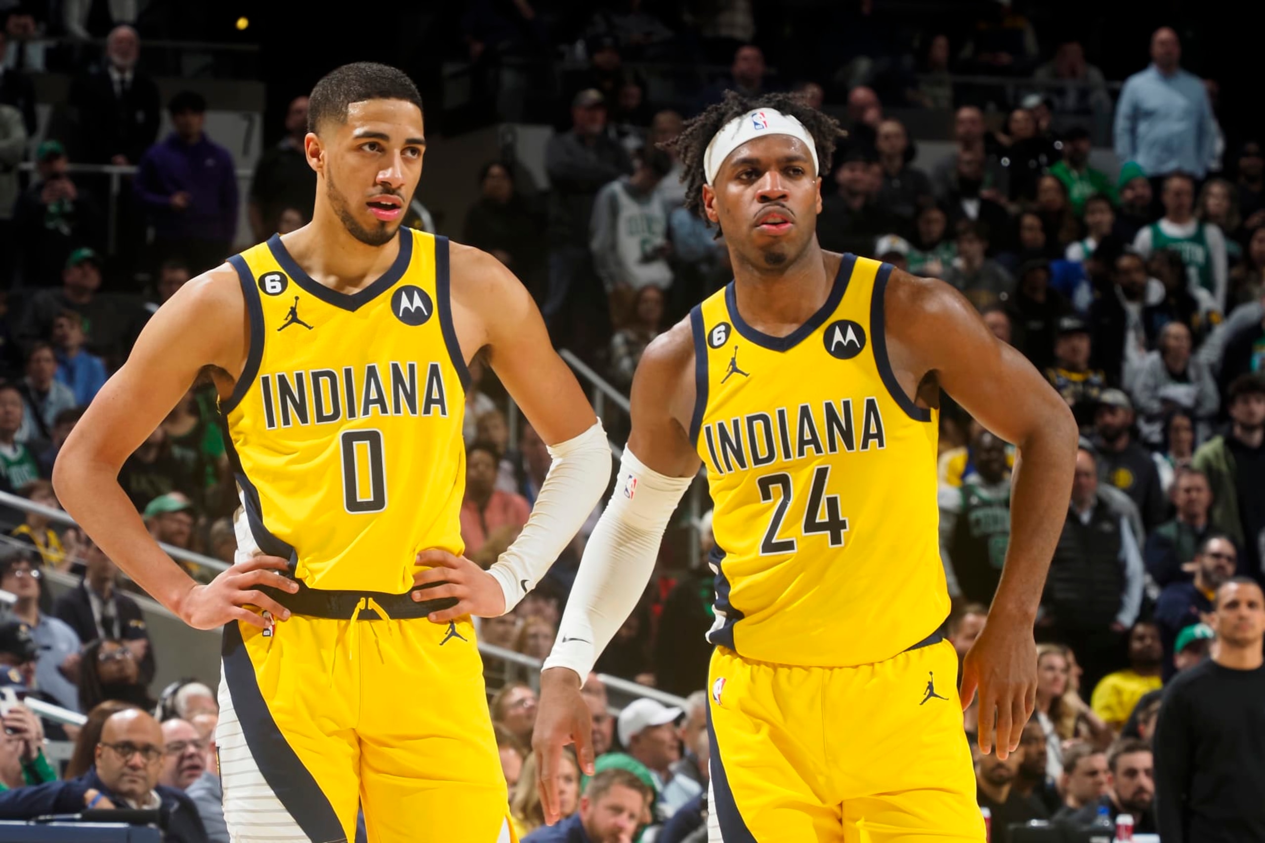 Tyrese Haliburton and Buddy Hield