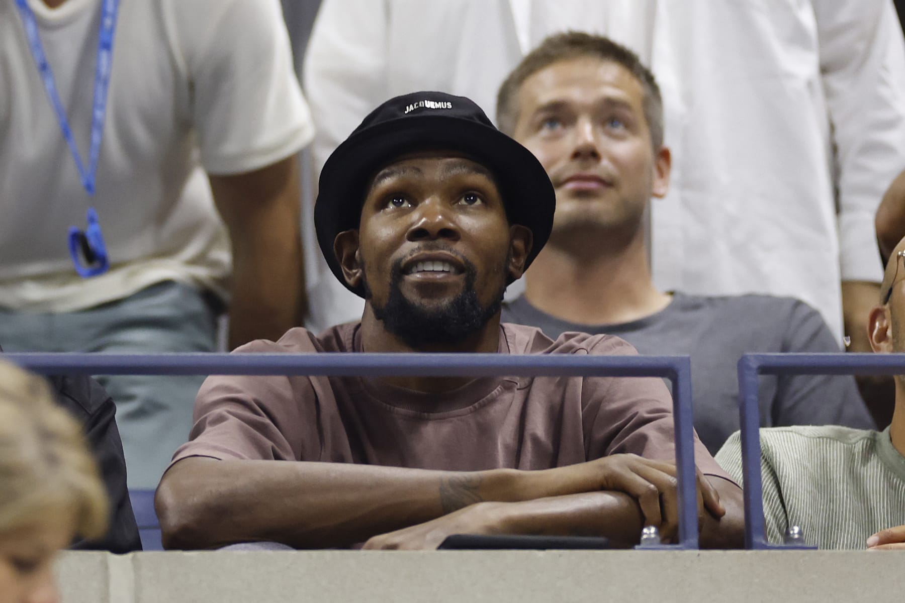 NEW YORK, NEW YORK - SEPTEMBER 08: Kevin Durant of the Phoenix Suns looks on during the Men's Singles Semifinal match between Carlos Alcaraz of Spain and Daniil Medvedev of Russia on Day Twelve of the 2023 US Open at the USTA Billie Jean King National Tennis Center on September 08, 2023 in the Flushing neighborhood of the Queens borough of New York City. (Photo by Sarah Stier/Getty Images) NEW YORK, NEW YORK - SEPTEMBER 08: Kevin Durant of the Phoenix Suns looks on during the Men's Singles Semifinal match between Carlos Alcaraz of Spain and Daniil Medvedev of Russia on Day Twelve of the 2023 US Open at the USTA Billie Jean King National Tennis Center on September 08, 2023 in the Flushing neighborhood of the Queens borough of New York City. (Photo by Sarah Stier/Getty Images)