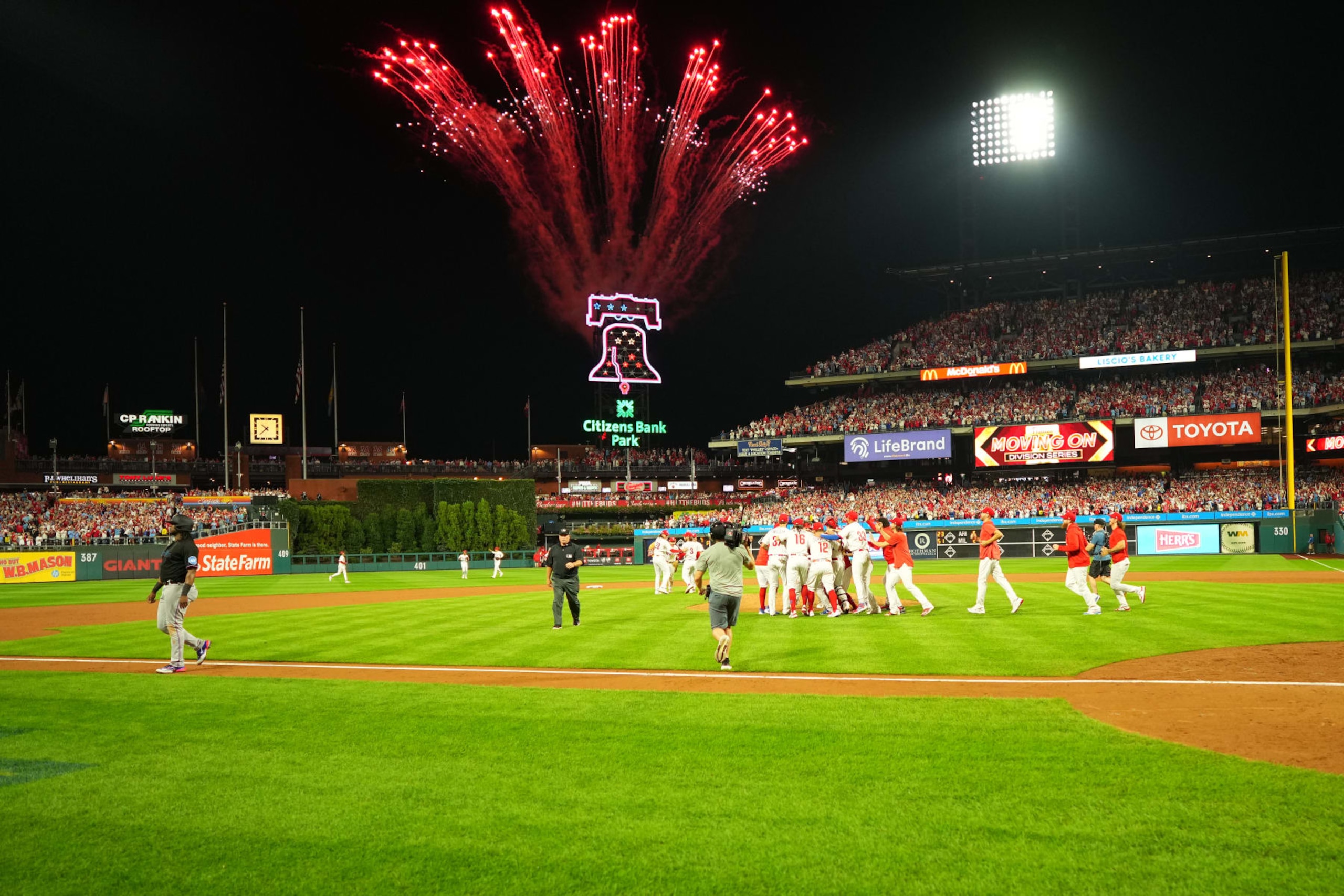 PHILADELPHIA, PA - OCTOBER 04: A general view after Game 2 of the Wild Card Series between the Miami Marlins and the Philadelphia Phillies at Citizens Bank Park on Wednesday, October 4, 2023 in Philadelphia, Pennsylvania. (Photo by Rob Tringali/MLB Photos via Getty Images)