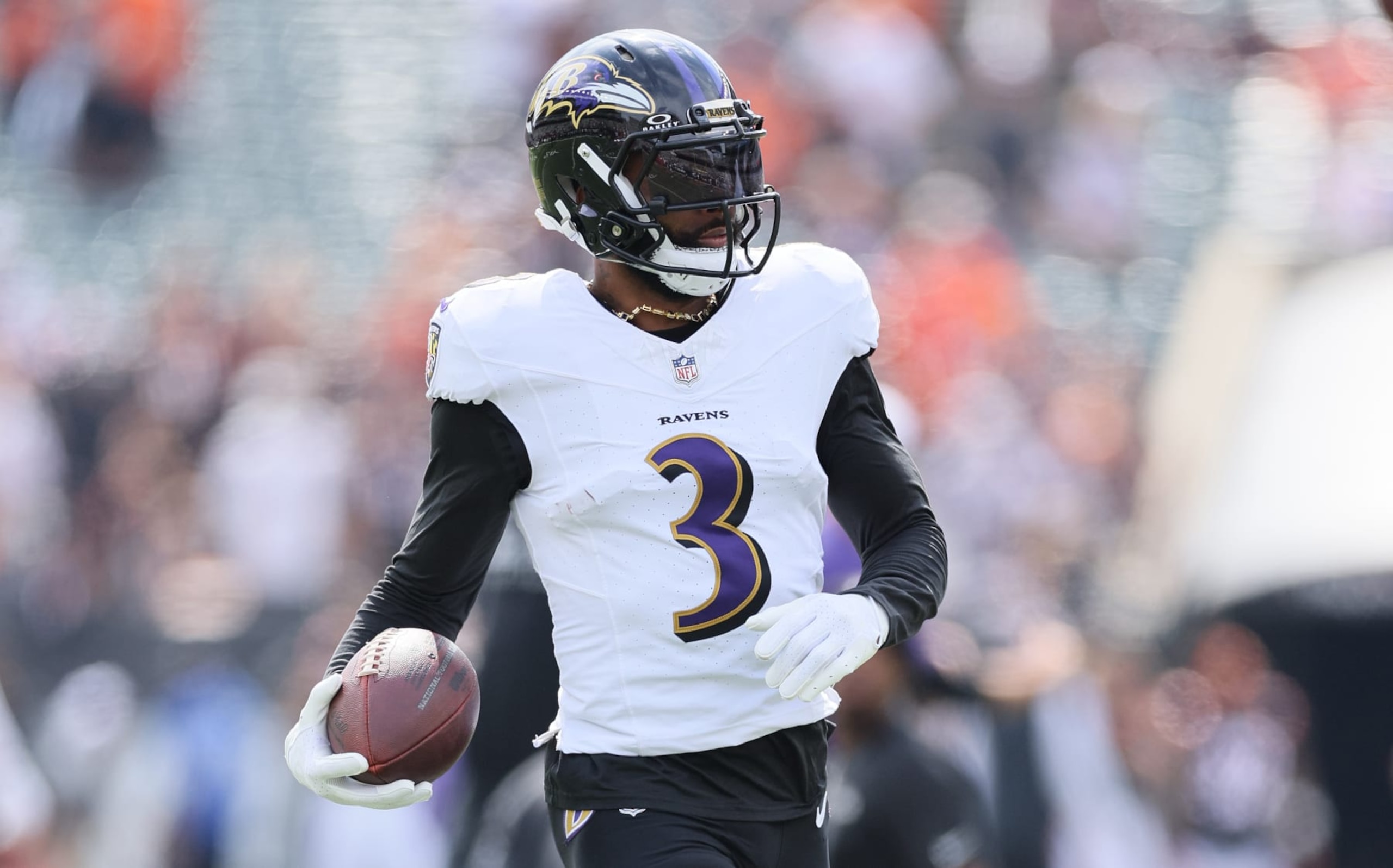CINCINNATI, OHIO - SEPTEMBER 17: Odell Beckham Jr #3 of the Baltimore Ravens against the Cincinnati Bengals at Paycor Stadium on September 17, 2023 in Cincinnati, Ohio. (Photo by Andy Lyons/Getty Images)