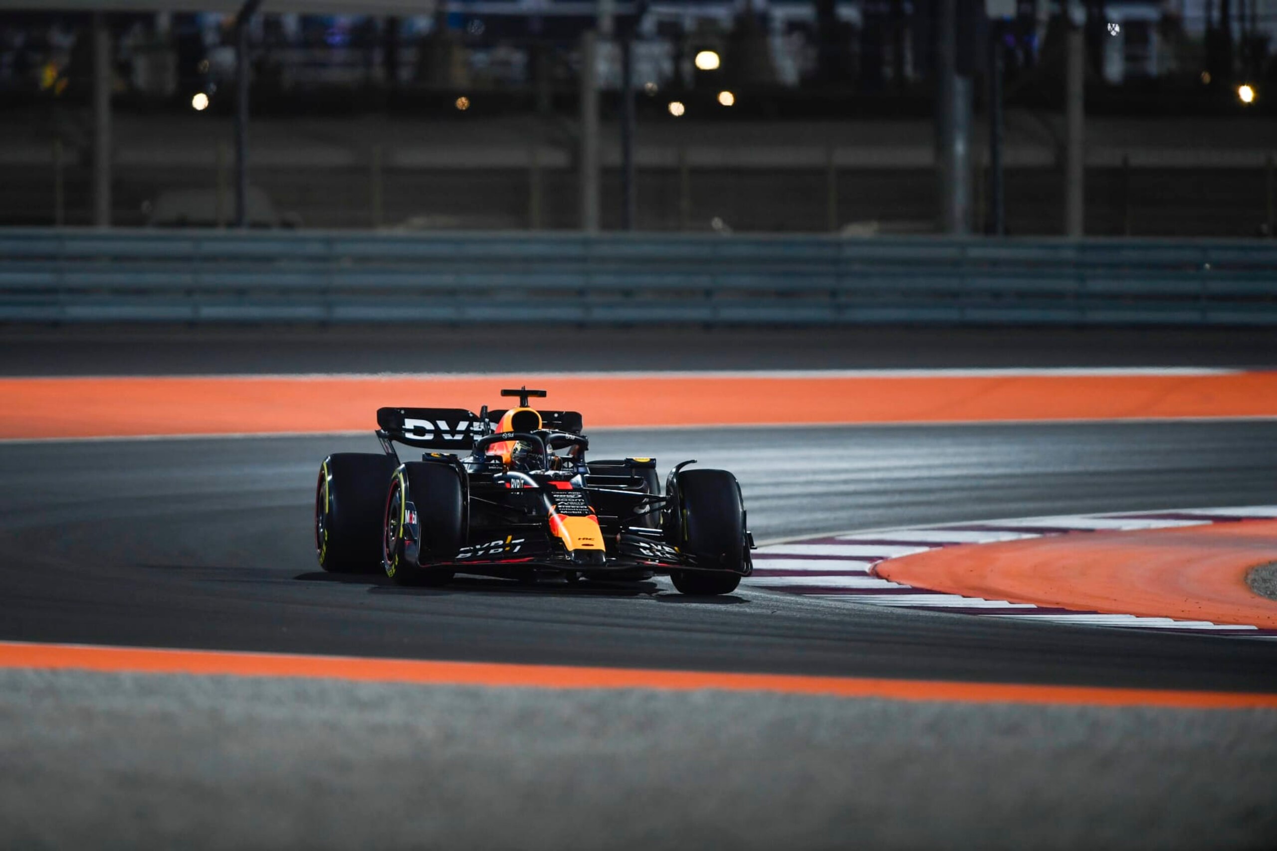 LUSAIL CITY, QATAR - OCTOBER 08: Max Verstappen of the Netherlands driving the (1) Oracle Red Bull Racing RB19 on track during the F1 Grand Prix of Qatar at Lusail International Circuit on October 08, 2023 in Lusail City, Qatar. (Photo by Rudy Carezzevoli/Getty Images)