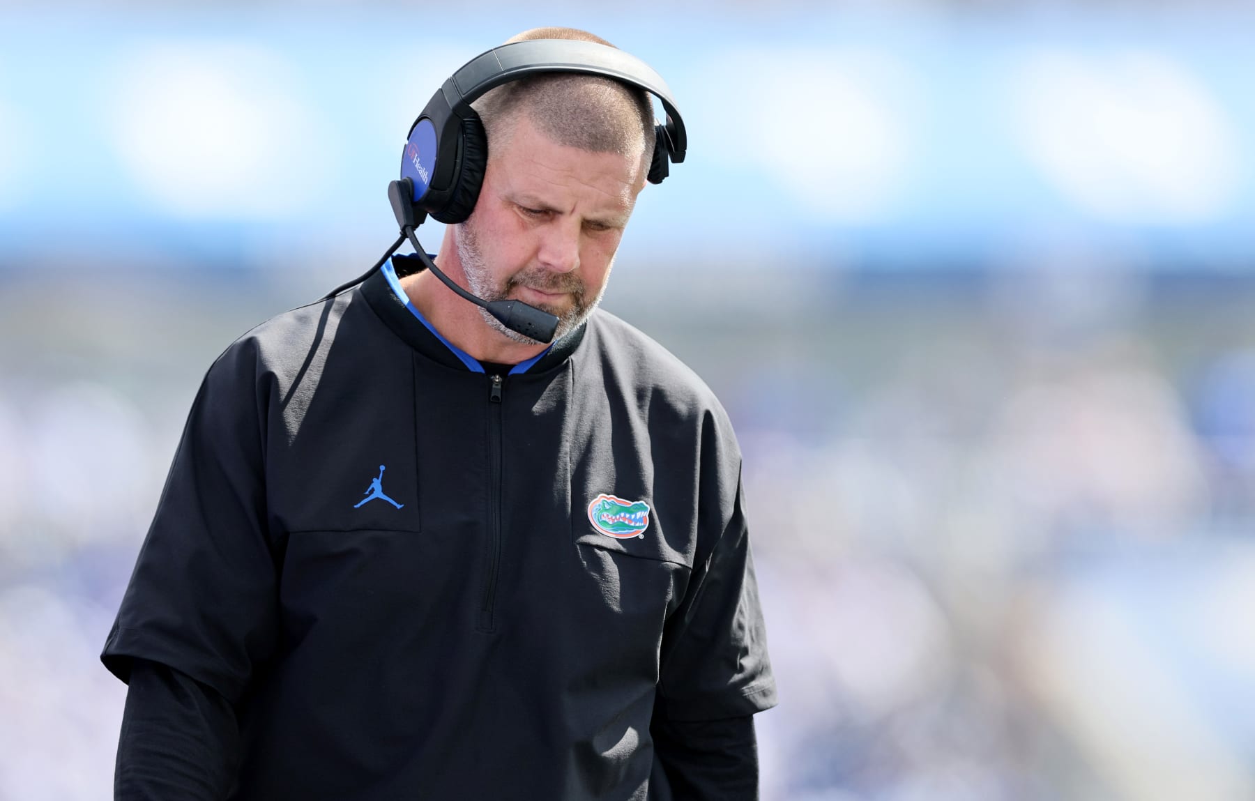 LEXINGTON, KENTUCKY - SEPTEMBER 30: Billy Napier the head coach of the Florida Gators against the Kentucky Wildcats at Kroger Field on September 30, 2023 in Lexington, Kentucky. (Photo by Andy Lyons/Getty Images)