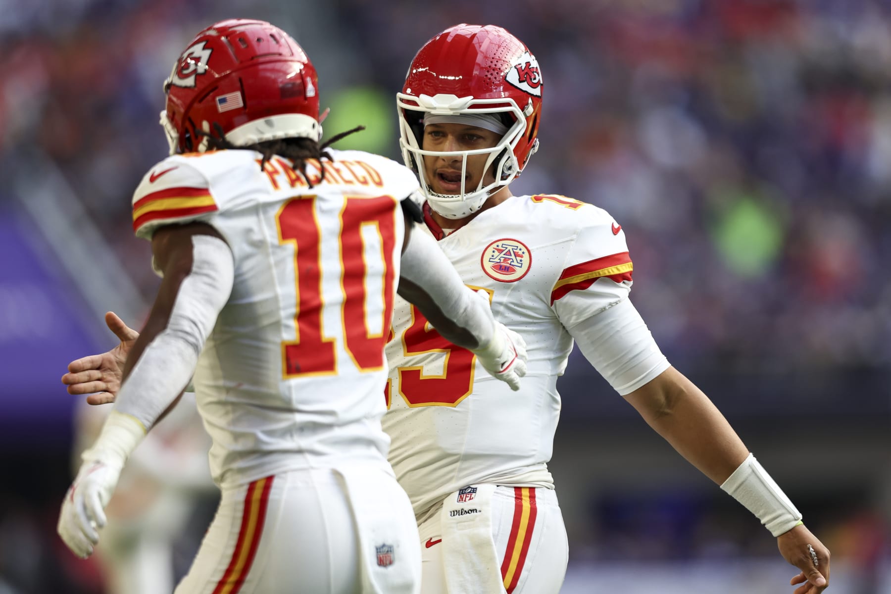 Chiefs QB Patrick Mahomes and RB  Isiah Pacheco