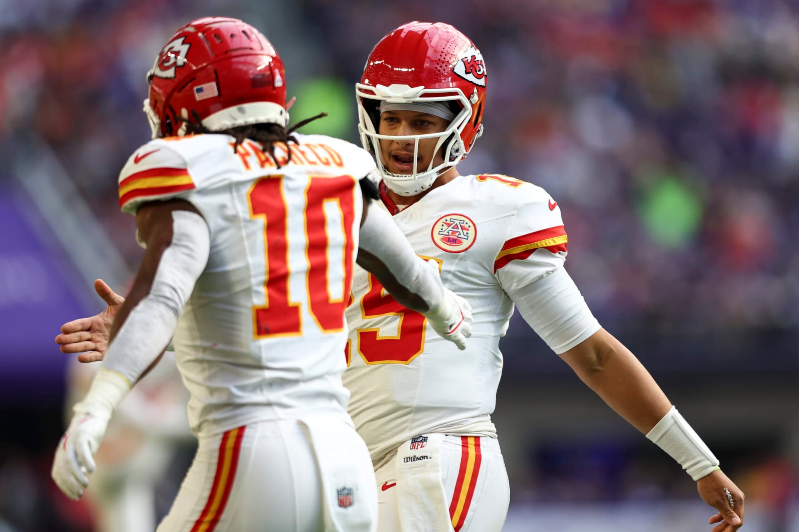 Chiefs QB Patrick Mahomes and RB  Isiah Pacheco