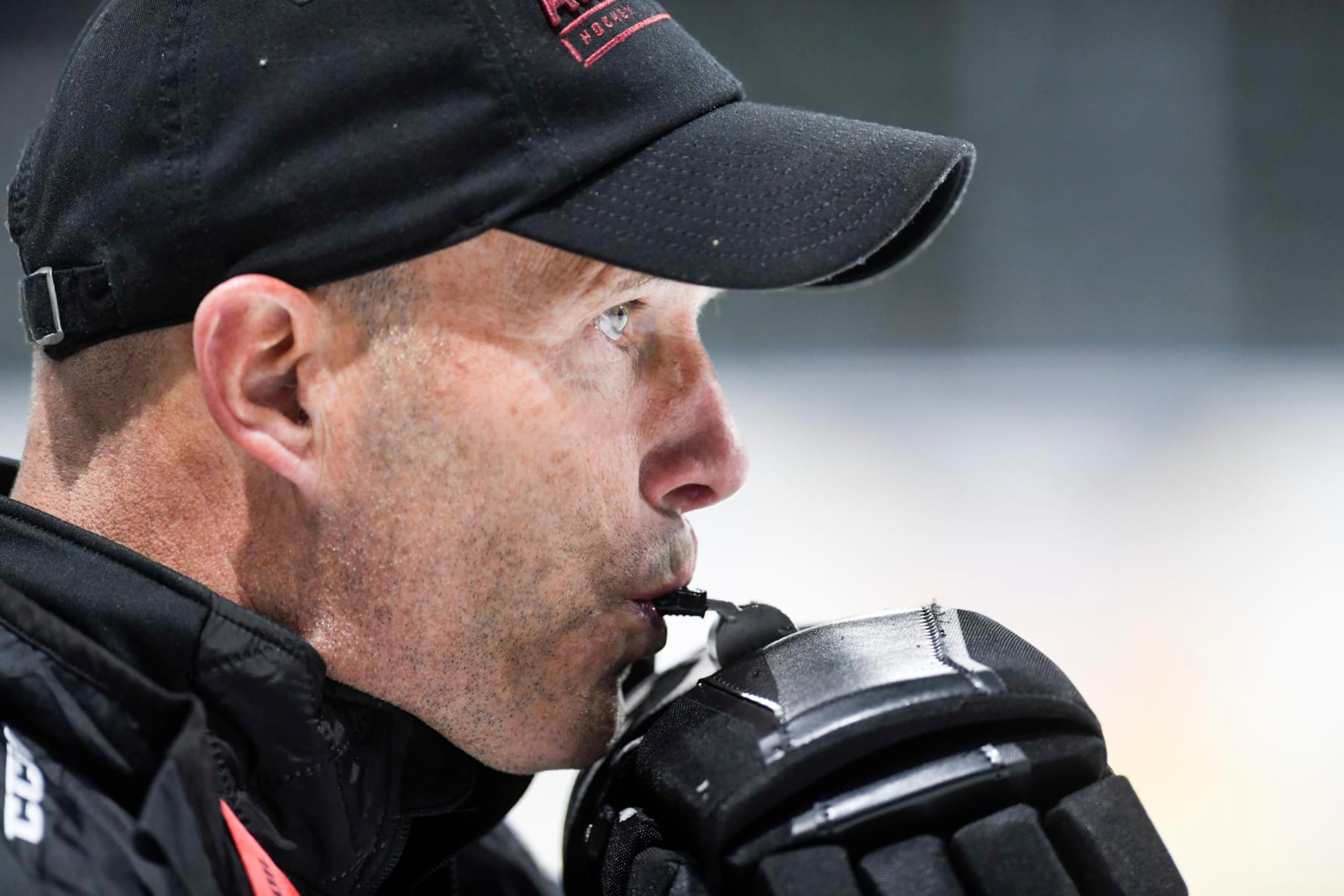 LOVELAND, CO - FEBRUARY 6: Colorado Eagles head coach Greg Cronin blows his whistle during practice on Wednesday, February 6, 2019. (Photo by AAron Ontiveroz/MediaNews Group/The Denver Post via Getty Images) LOVELAND, CO - FEBRUARY 6: Colorado Eagles head coach Greg Cronin blows his whistle during practice on Wednesday, February 6, 2019. (Photo by AAron Ontiveroz/MediaNews Group/The Denver Post via Getty Images)