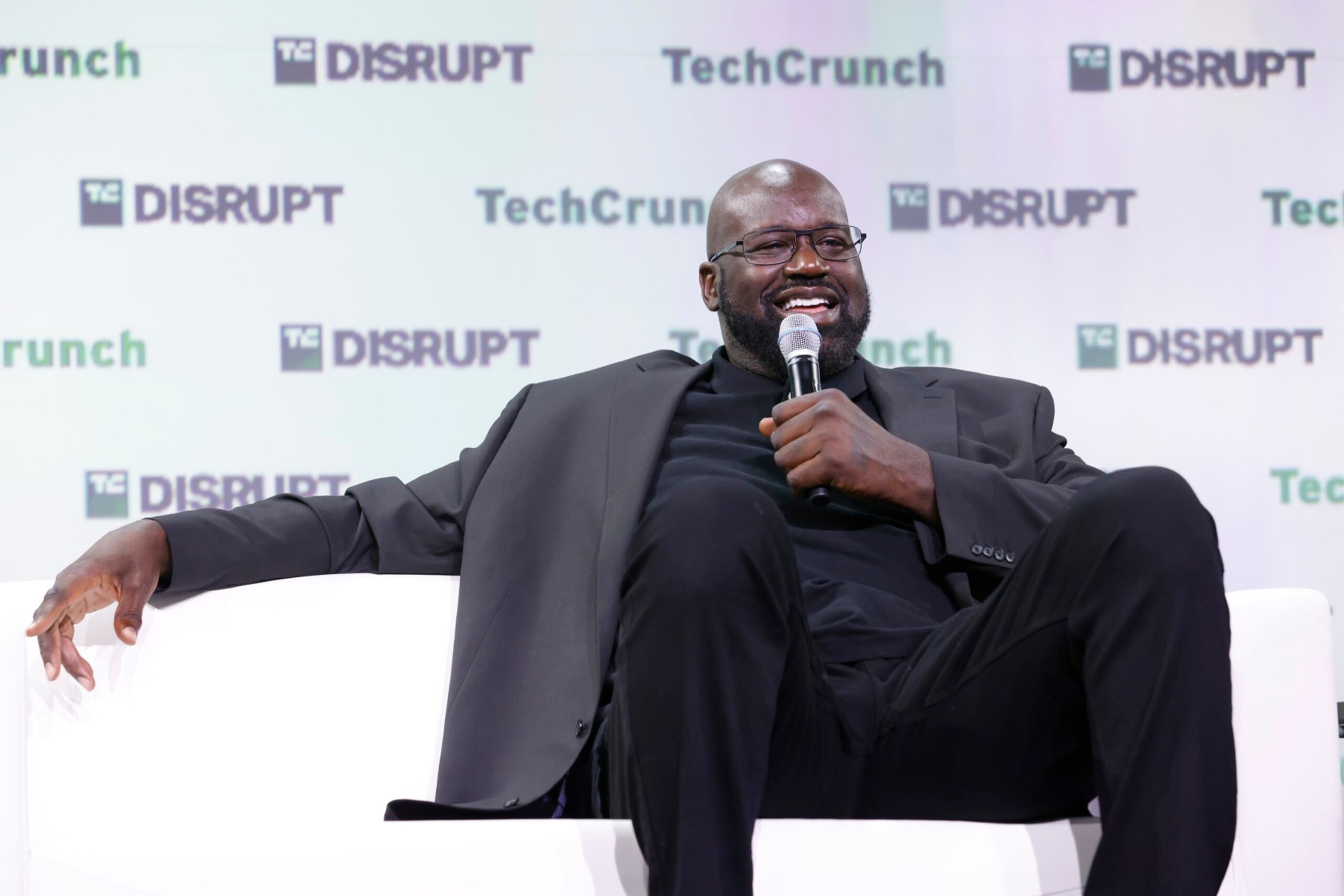 SAN FRANCISCO, CALIFORNIA - SEPTEMBER 19: NBA Superstar & Philanthropist, Entrepreneur Shaquille O'Neal speaks onstage during TechCrunch Disrupt 2023 at Moscone Center on September 19, 2023 in San Francisco, California. (Photo by Kimberly White/Getty Images for TechCrunch)