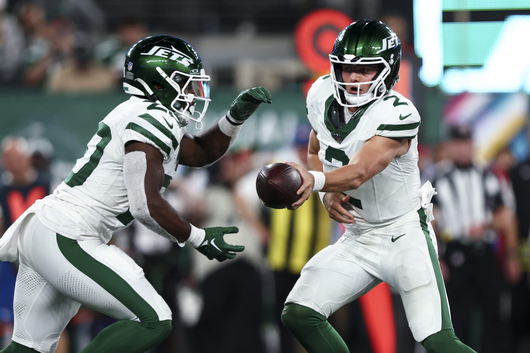Jets QB Zach Wilson and RB Breece Hall Jets QB Zach Wilson and RB Breece Hall