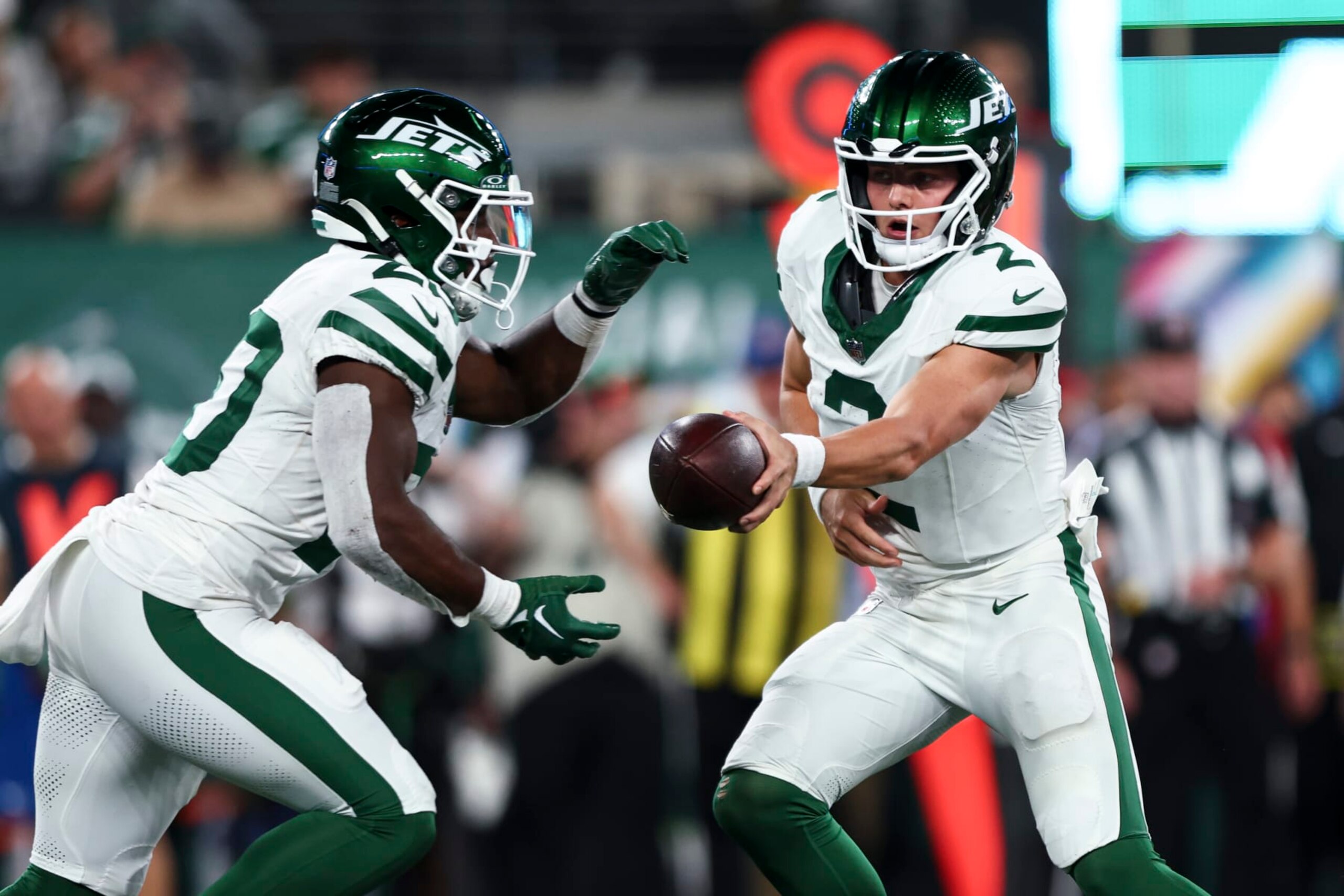 Jets QB Zach Wilson and RB Breece Hall