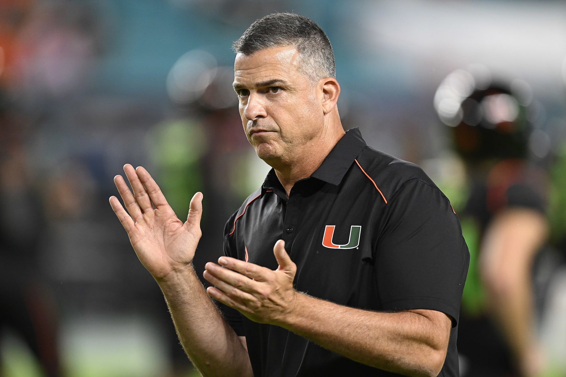 Miami head coach Mario Cristobal