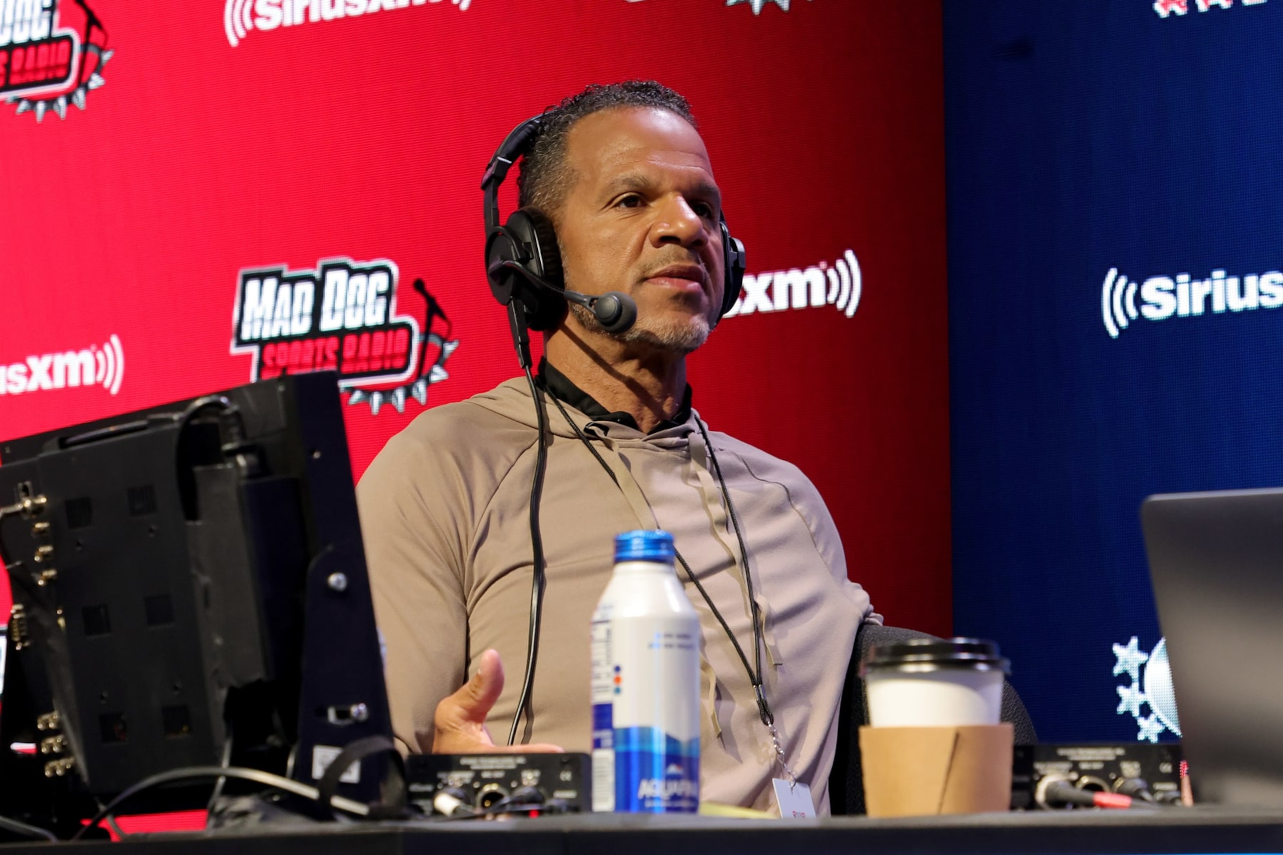 LOS ANGELES, CALIFORNIA - FEBRUARY 10: Former NFL player Andre Reed speaks during an interview on day two of SiriusXM at Super Bowl LVI on February 10, 2022 in Los Angeles, California. (Photo by Cindy Ord/Getty Images for SiriusXM) LOS ANGELES, CALIFORNIA - FEBRUARY 10: Former NFL player Andre Reed speaks during an interview on day two of SiriusXM at Super Bowl LVI on February 10, 2022 in Los Angeles, California. (Photo by Cindy Ord/Getty Images for SiriusXM)