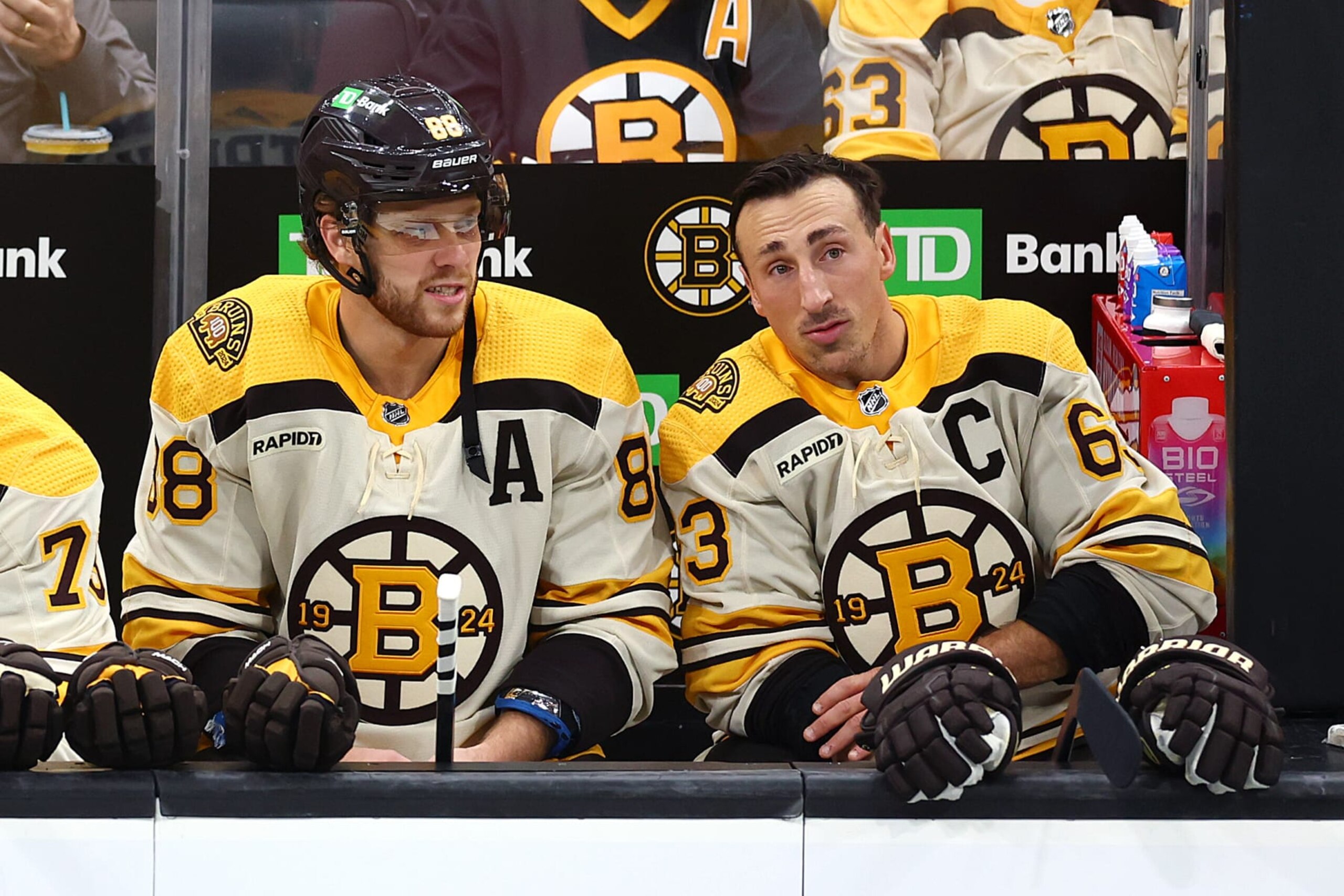 David Pastrnak and Brad Marchand
