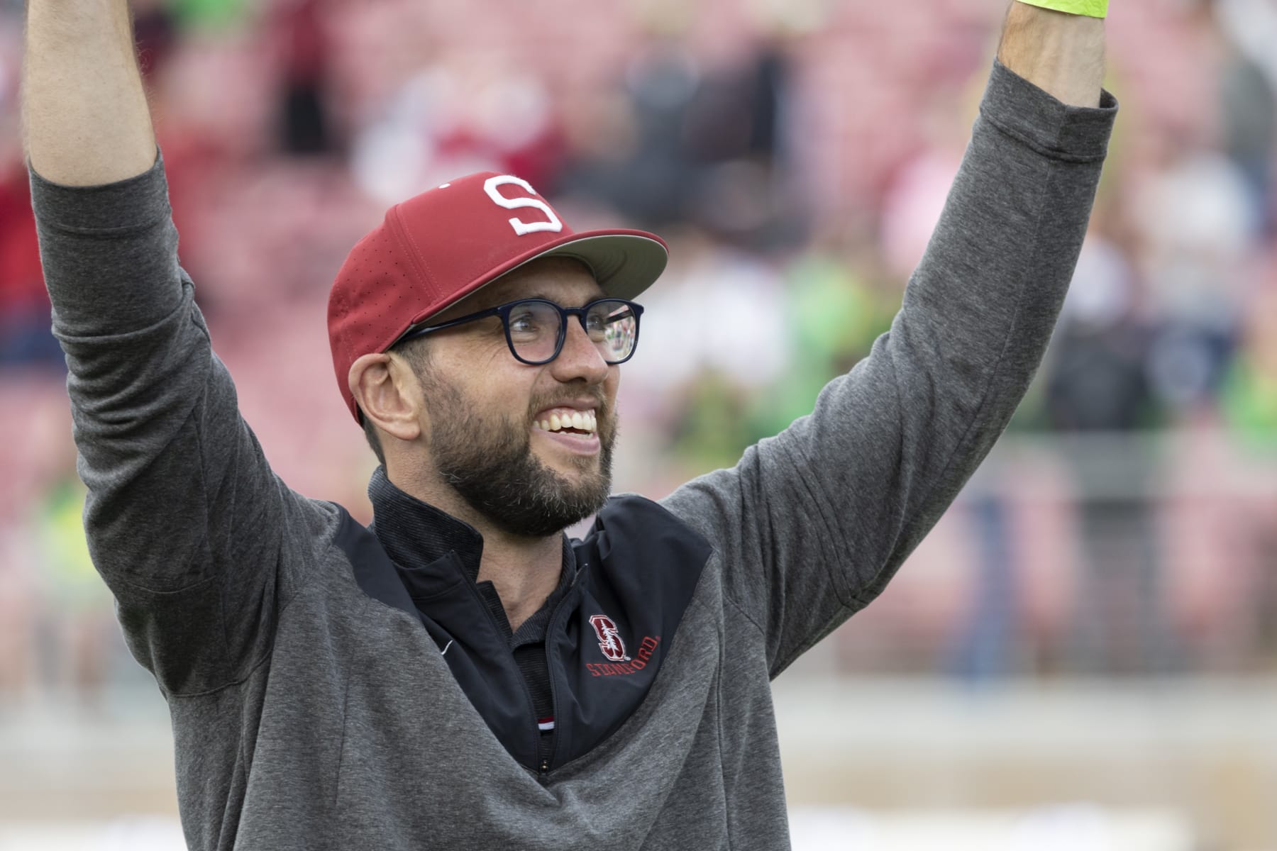 PALO ALTO, CA - SEPTEMBER 30:  Former Stanford and NFL quarterback Andrew Luck is inducted into the Stanford Athletics Hall of Fame at halftime of a Pac-12 NCAA college football game between the Stanford Cardinal and the Oregon Ducks on September 30, 2023 at Stanford Stadium in Palo Alto, California.  (Photo by David Madison/Getty Images)