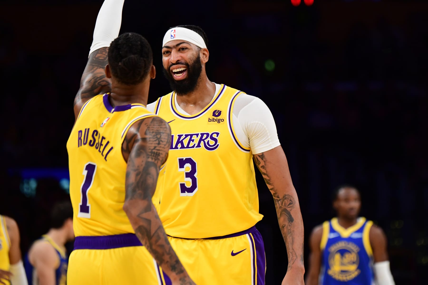 D'Angelo Russell and Anthony Davis