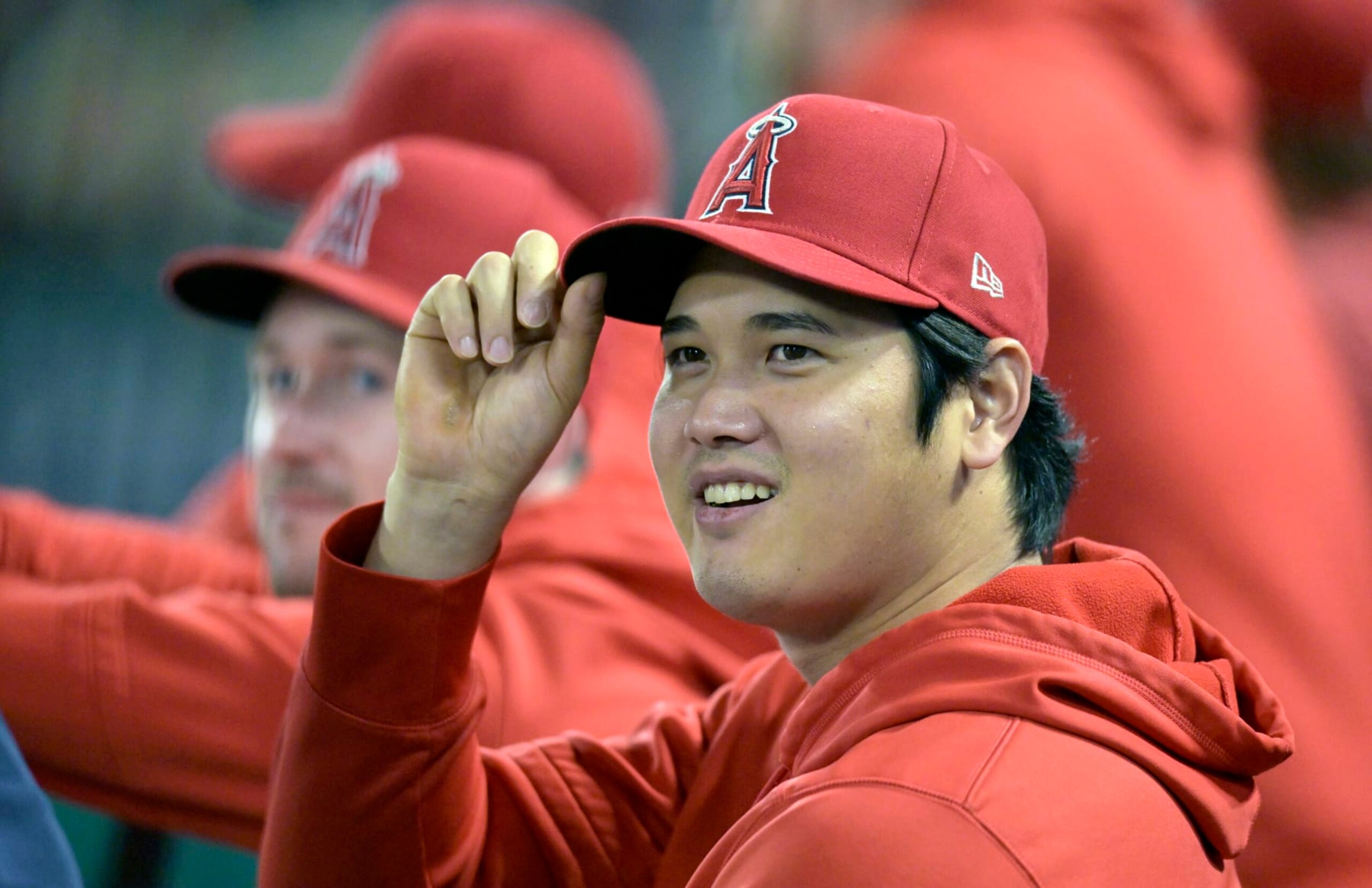 ANAHEIM, CALIFORNIA - SEPTEMBER 16: Shohei Ohtani sits on the bench in the seventh inning during a game against the Detroit Tigers at Angel Stadium of Anaheim on September 16, 2023 in Anaheim, California. (Photo by John McCoy/Getty Images) ANAHEIM, CALIFORNIA - SEPTEMBER 16: Shohei Ohtani sits on the bench in the seventh inning during a game against the Detroit Tigers at Angel Stadium of Anaheim on September 16, 2023 in Anaheim, California. (Photo by John McCoy/Getty Images)