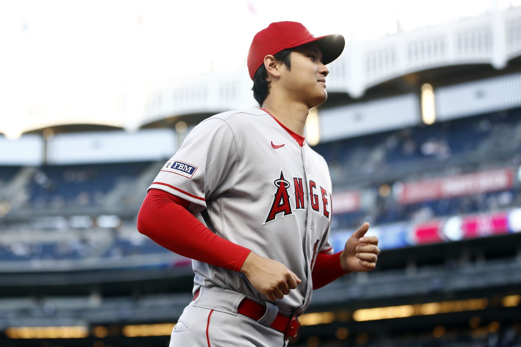 Shohei Ohtani at Yankee Stadium in April 2023