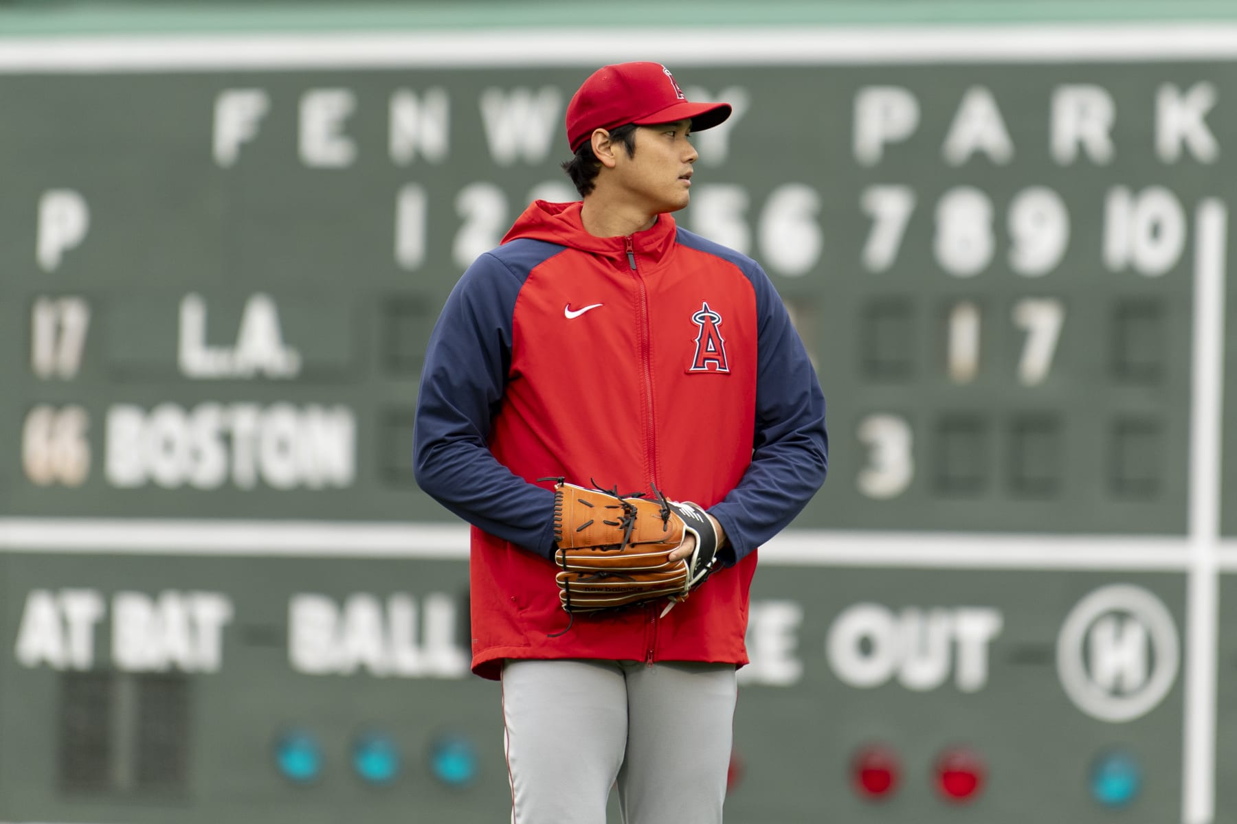 Shohei Ohtani at Fenway Park in April 2023