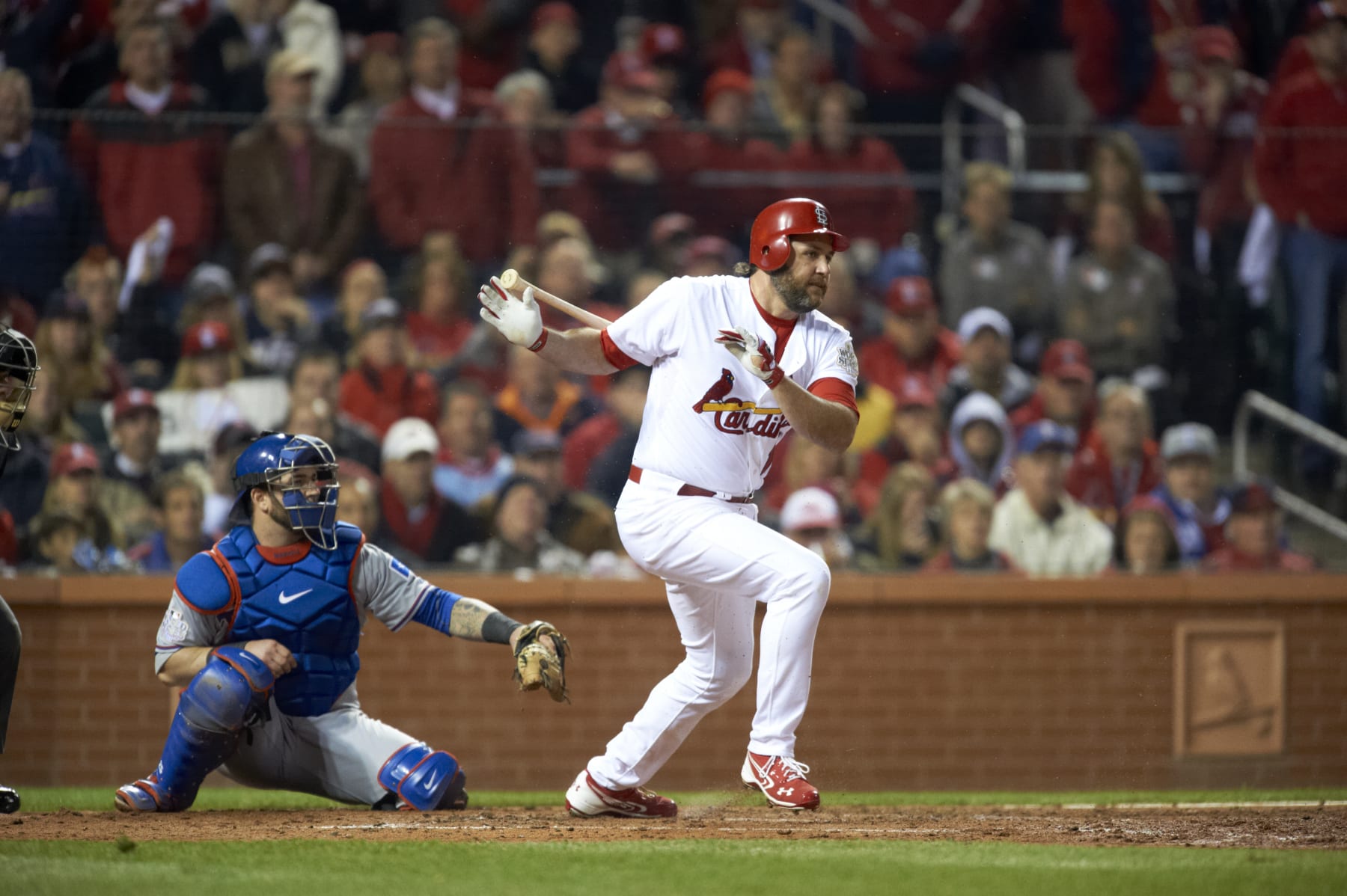 Baseball: World Series: St. Louis Cardinals Lance Berkman (12) in action, at bat vs Texas Rangers at Busch Stadium. Game 7.
St. Louis, MO 10/28/2011
CREDIT: Al Tielemans (Photo by Al Tielemans /Sports Illustrated via Getty Images)
(Set Number: X86553 TK4 R11 F34 )