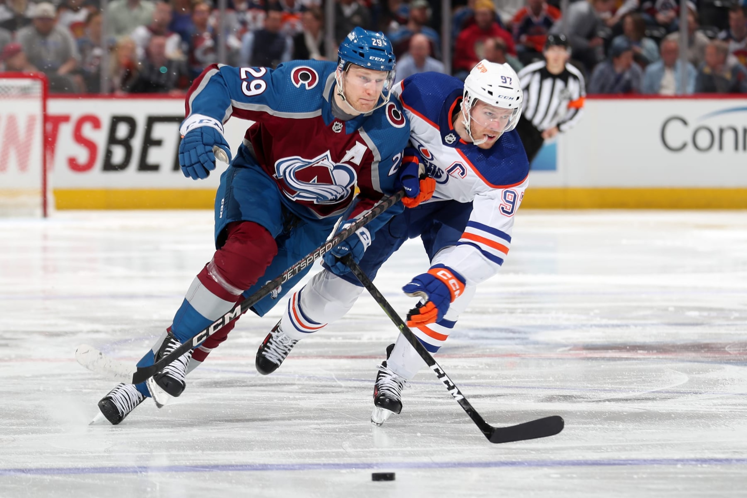 Nathan MacKinnon and Connor McDavid
