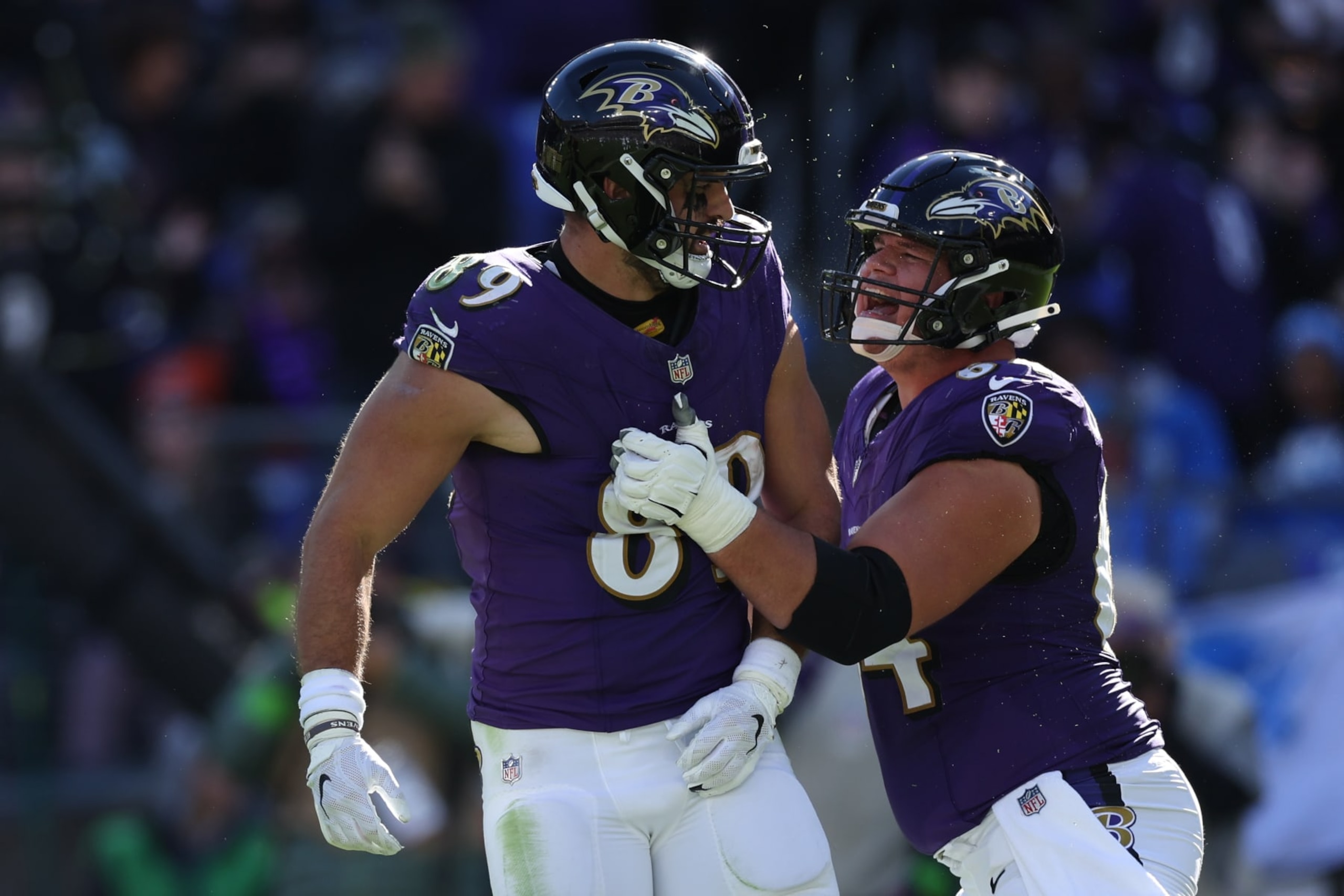 Ravens TE Mark Andrews and C Tyler Linderbaum