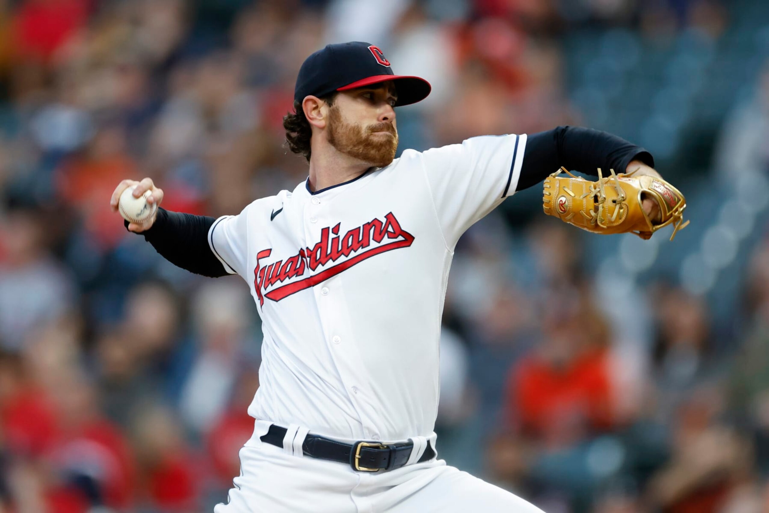 CLEVELAND, OH - SEPTEMBER 22: Shane Bieber #57 of the Cleveland Guardians pitches against the Baltimore Orioles during the first inning at Progressive Field on September 22, 2023 in Cleveland, Ohio. (Photo by Ron Schwane/Getty Images) CLEVELAND, OH - SEPTEMBER 22: Shane Bieber #57 of the Cleveland Guardians pitches against the Baltimore Orioles during the first inning at Progressive Field on September 22, 2023 in Cleveland, Ohio. (Photo by Ron Schwane/Getty Images)