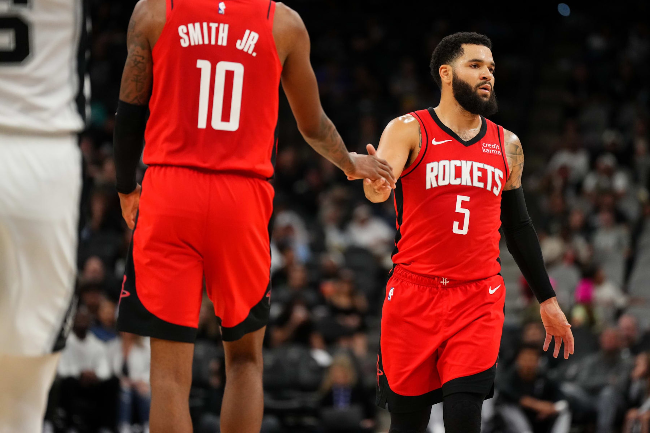Jabari Smith Jr. and Fred VanVleet Jabari Smith Jr. and Fred VanVleet