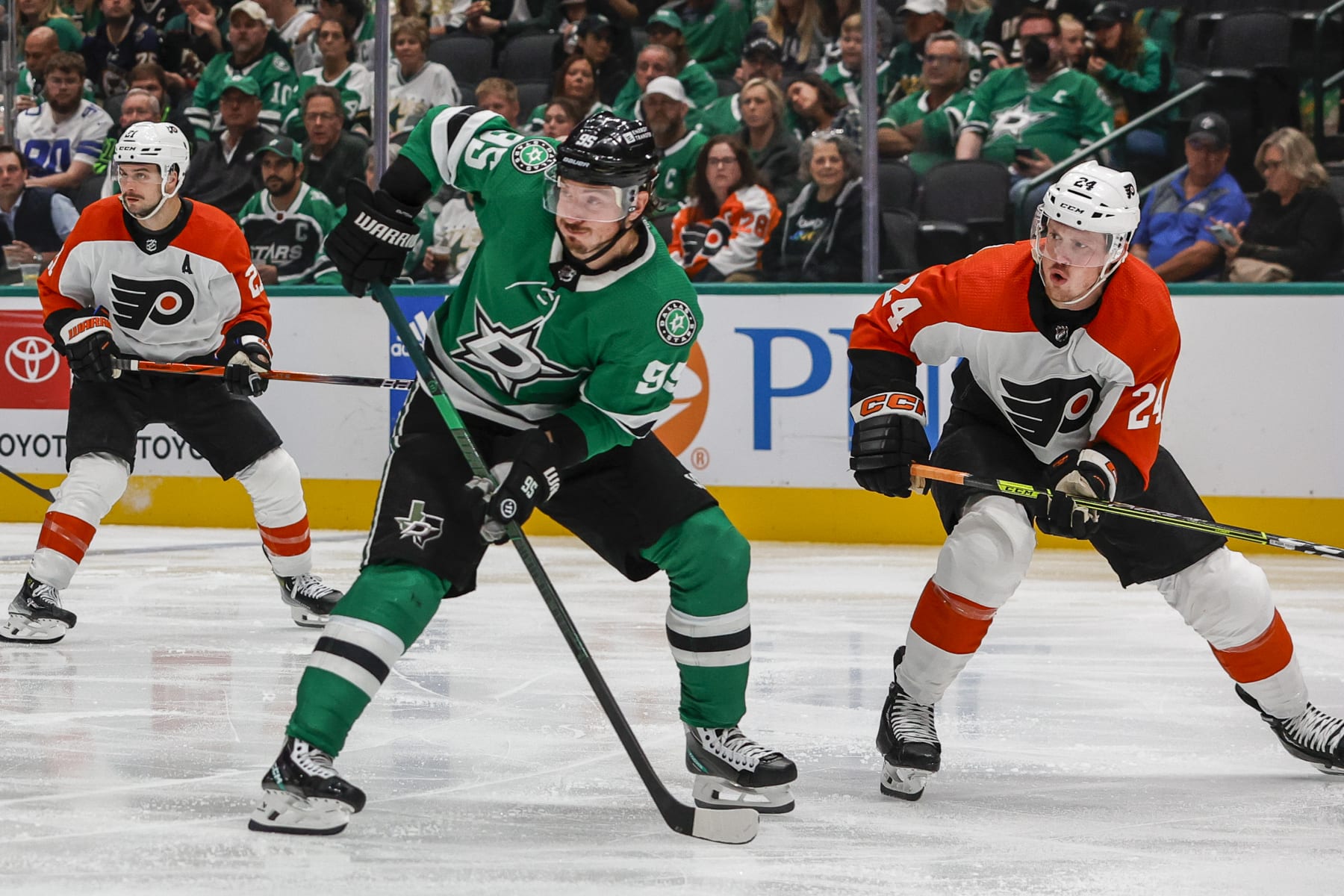 Dallas Stars forward Matt Duchene in action against the Philadelphia Flyers. 