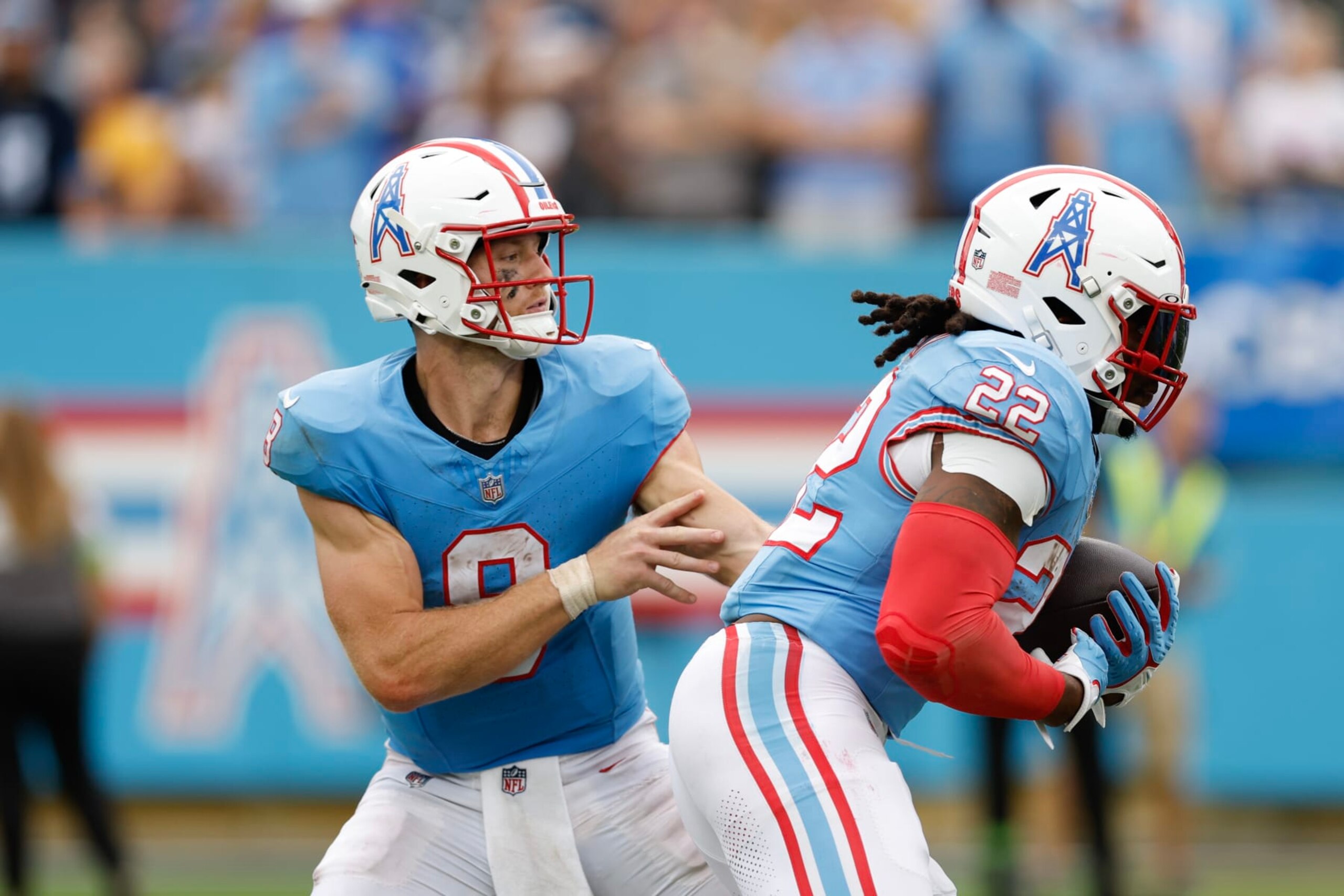 Titans QB Will Levis and RB Derrick Henry