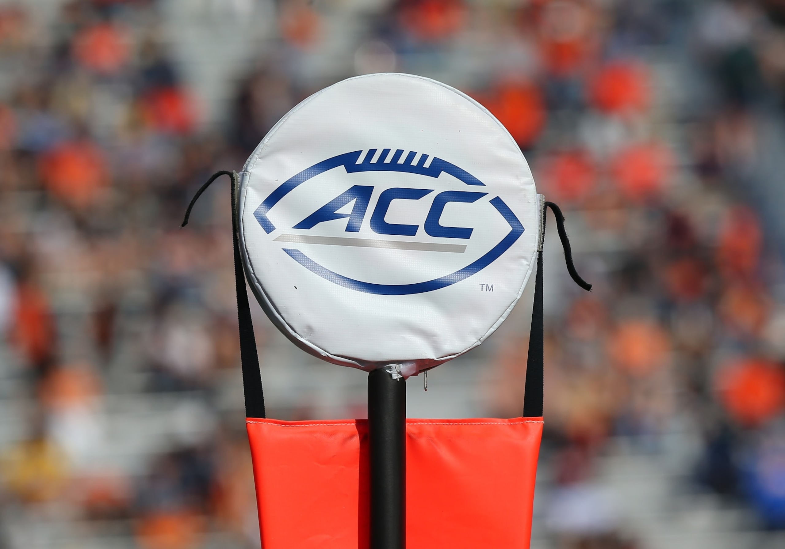 CHARLOTTESVILLE, VA - NOVEMBER 12: ACC logo during a college football game between the Pittsburgh Panthers and the Virginia Cavaliers on November 12, 2022, at Scott Stadium in Charlottesville, VA. (Photo by Lee Coleman/Icon Sportswire via Getty Images)