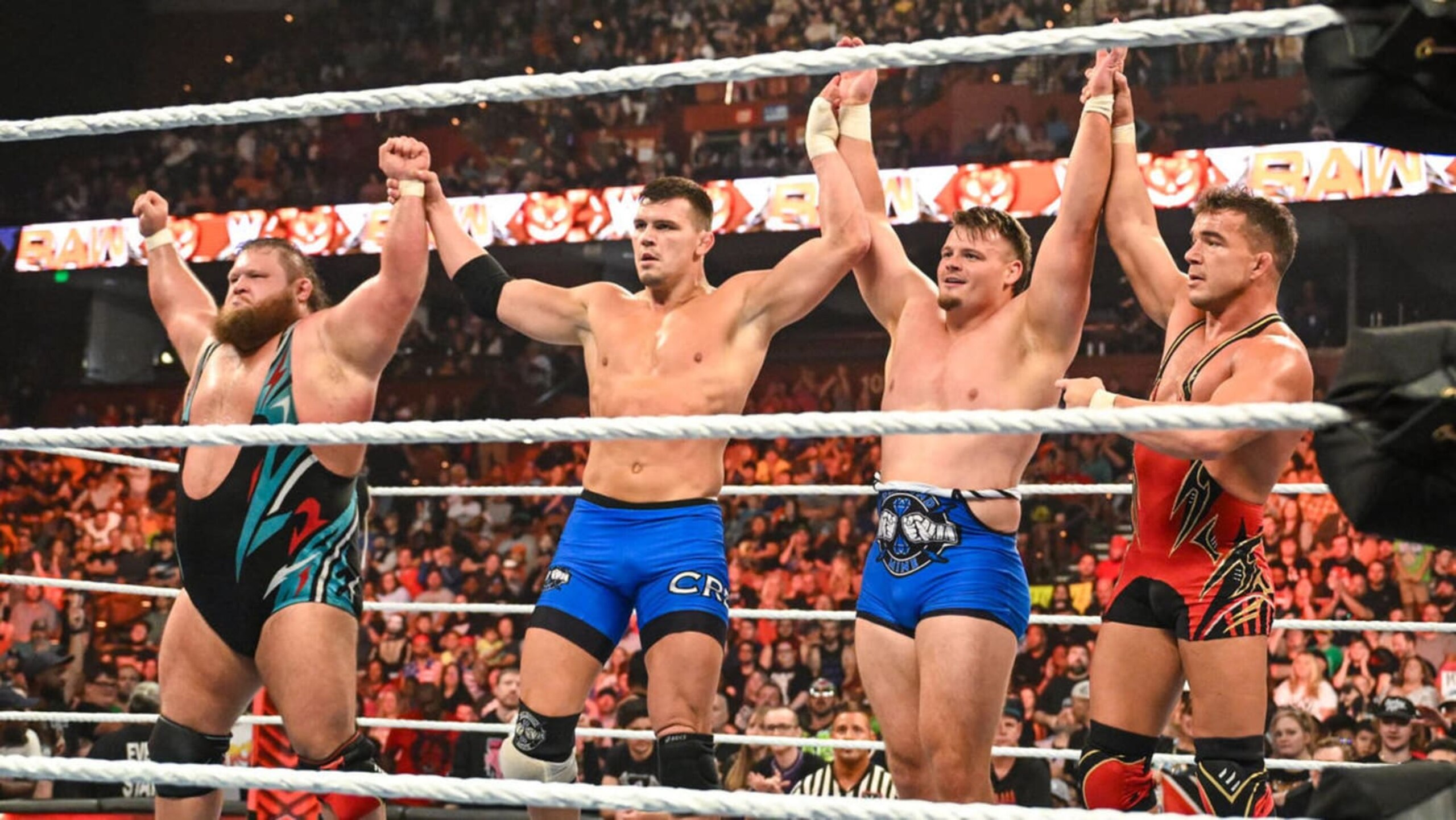 Alpha Academy put over The Creed Brothers in their impressive Raw debut.