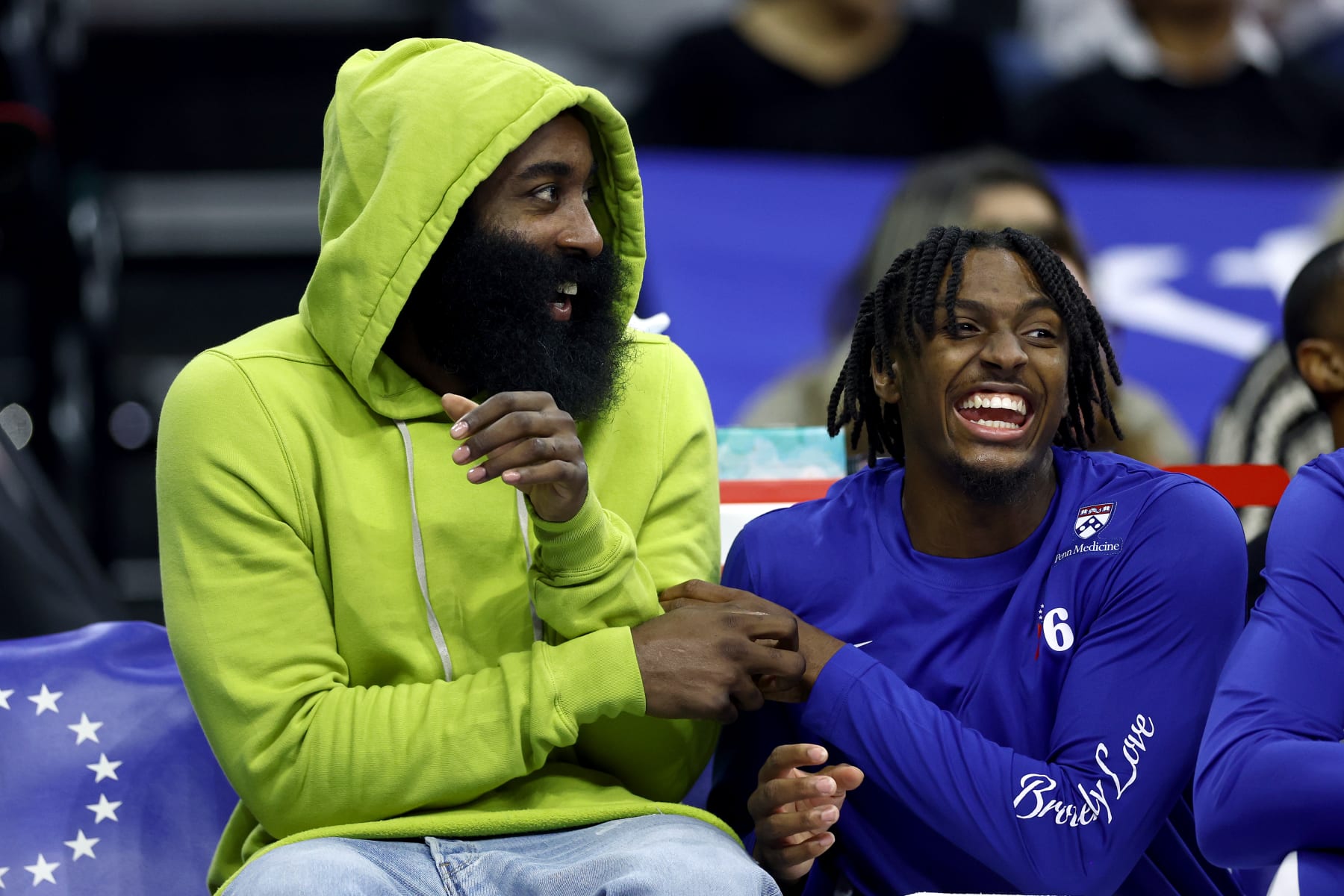 James Harden and Tyrese Maxey