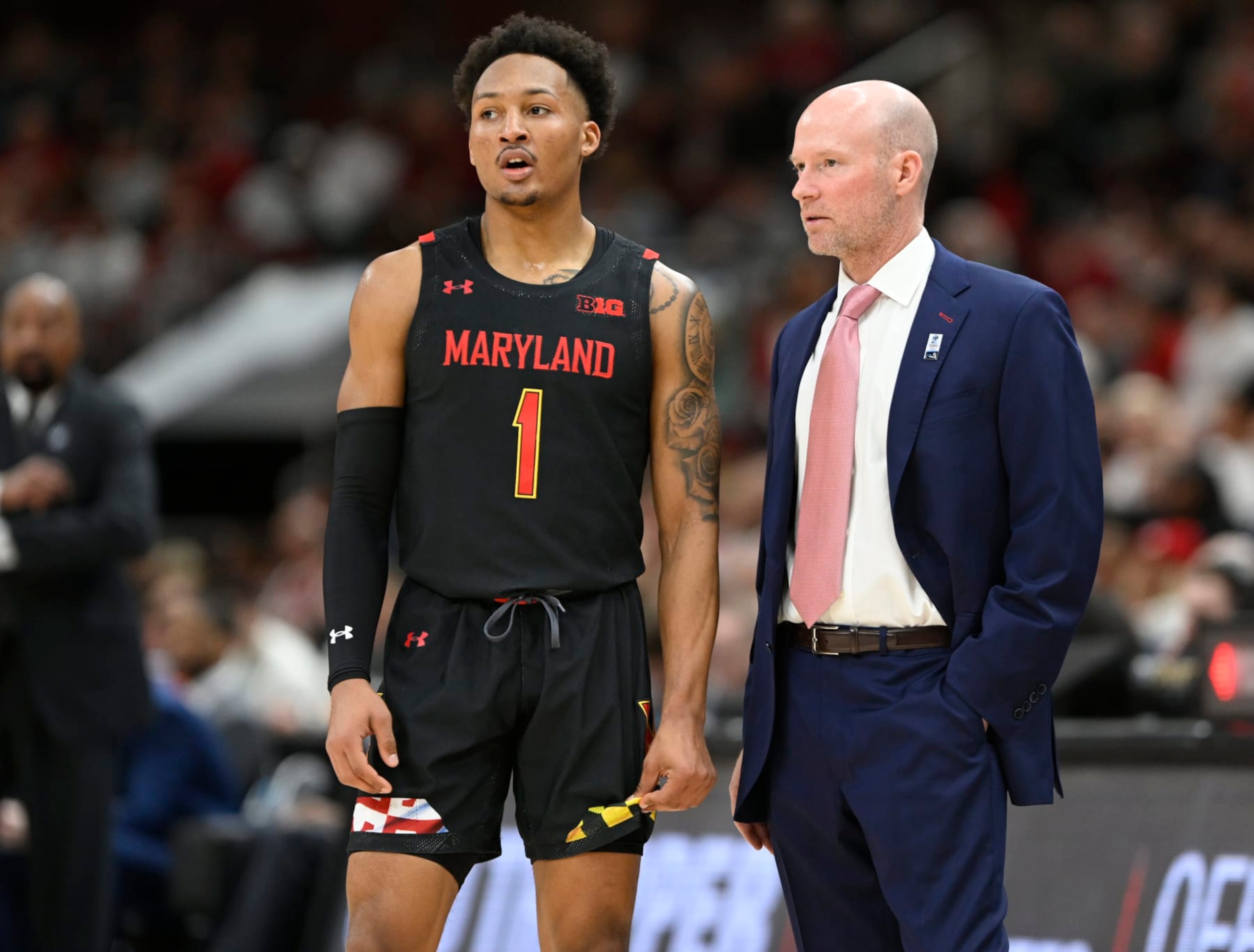 Maryland's Jahmir Young and Kevin Willard