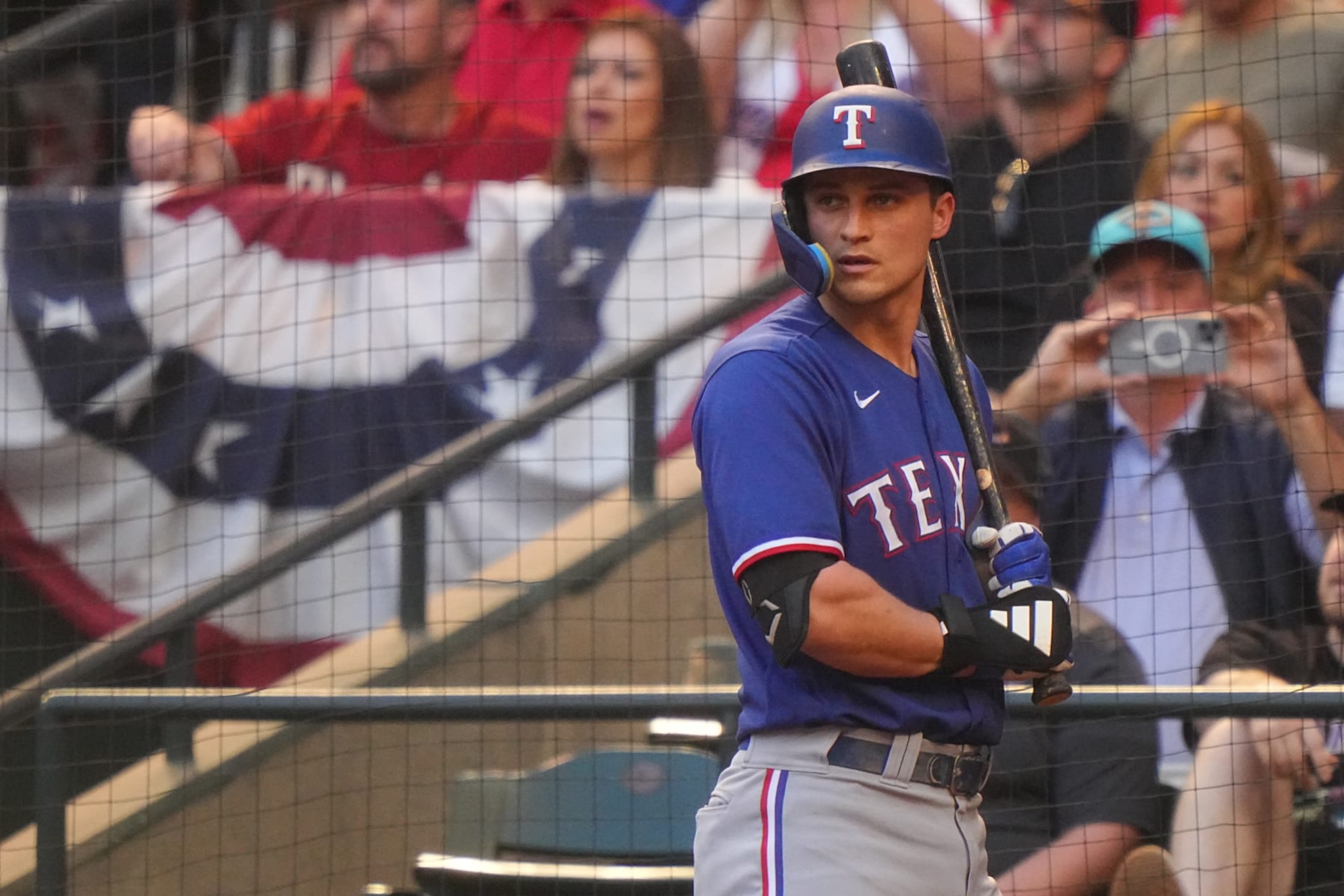Baseball: World Series: Texas Rangers Corey Seager (5) in action, batting vs Arizona Diamondbacks at Chase Field. Game 5. 
Phoenix, AZ 11/1/2023
CREDIT: Erick W. Rasco (Photo by Erick W. Rasco/Sports Illustrated via Getty Images) 
(Set Number: X164452 TK1)