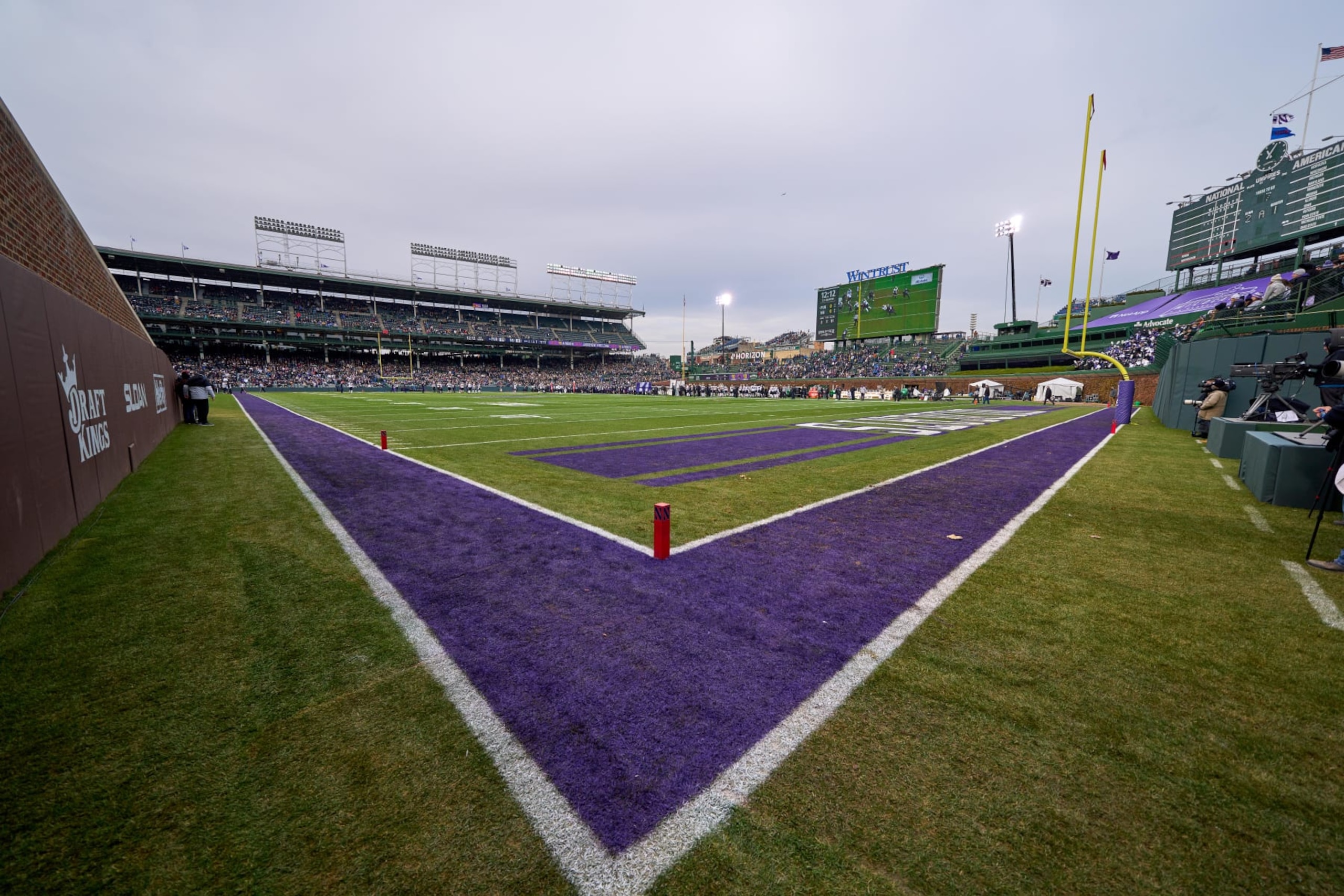 CHICAGO, IL - NOVEMBER 20: A general view of Wrigley Field is seen during a game between the Northwestern Wildcats and the Purdue Boilermakers on November 20, 2021 at Wrigley Field in Chicago, IL. (Photo by Robin Alam/Icon Sportswire via Getty Images)