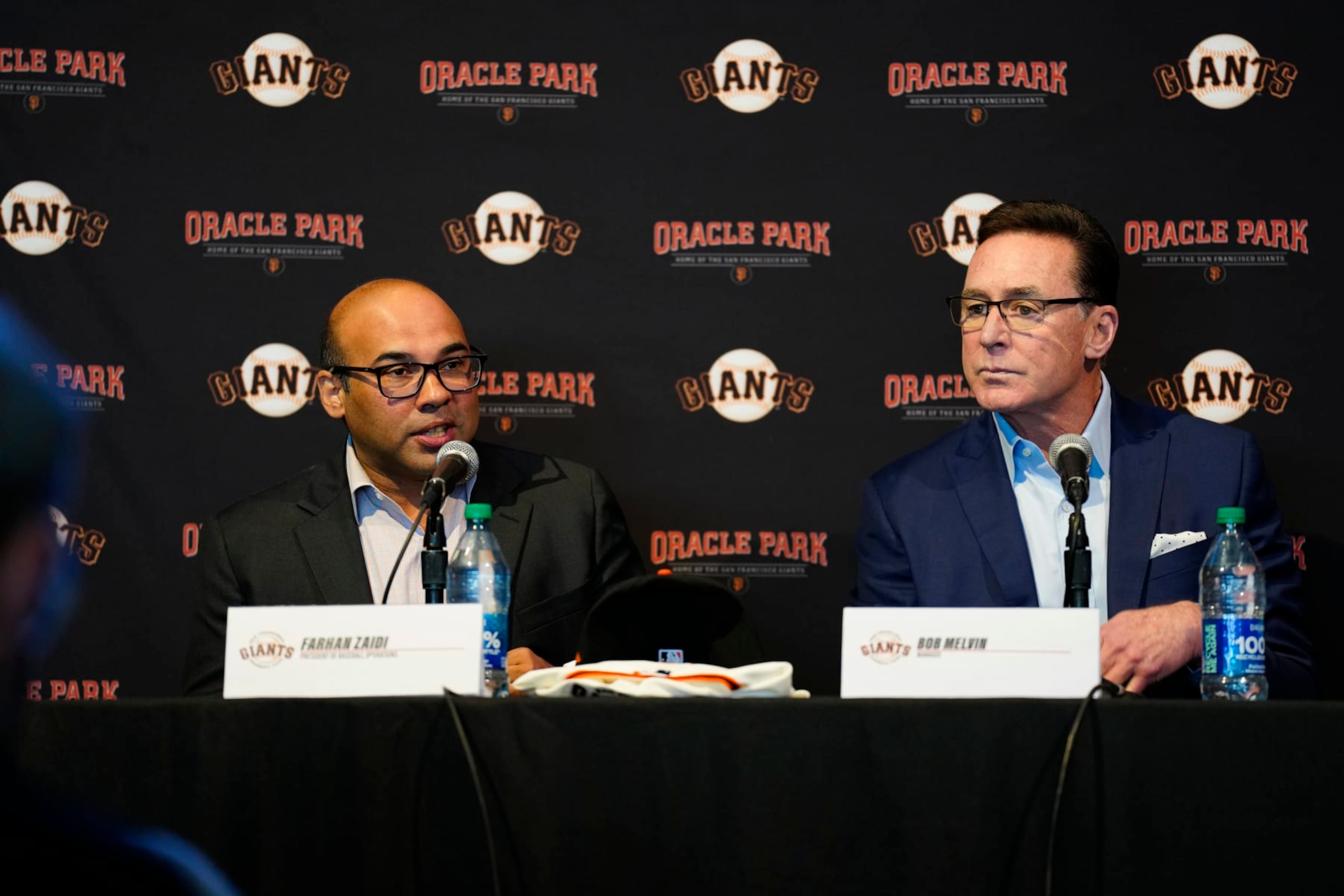 Farhan Zaidi (L) And Bob Melvin (R)