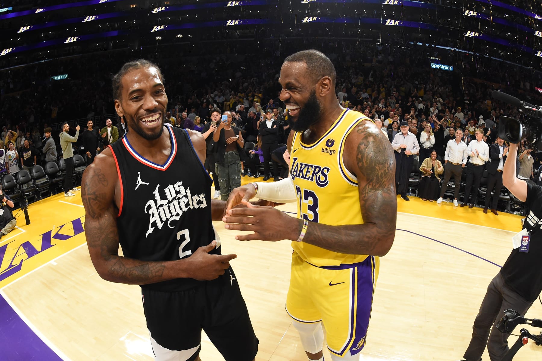 Kawhi Leonard and LeBron James