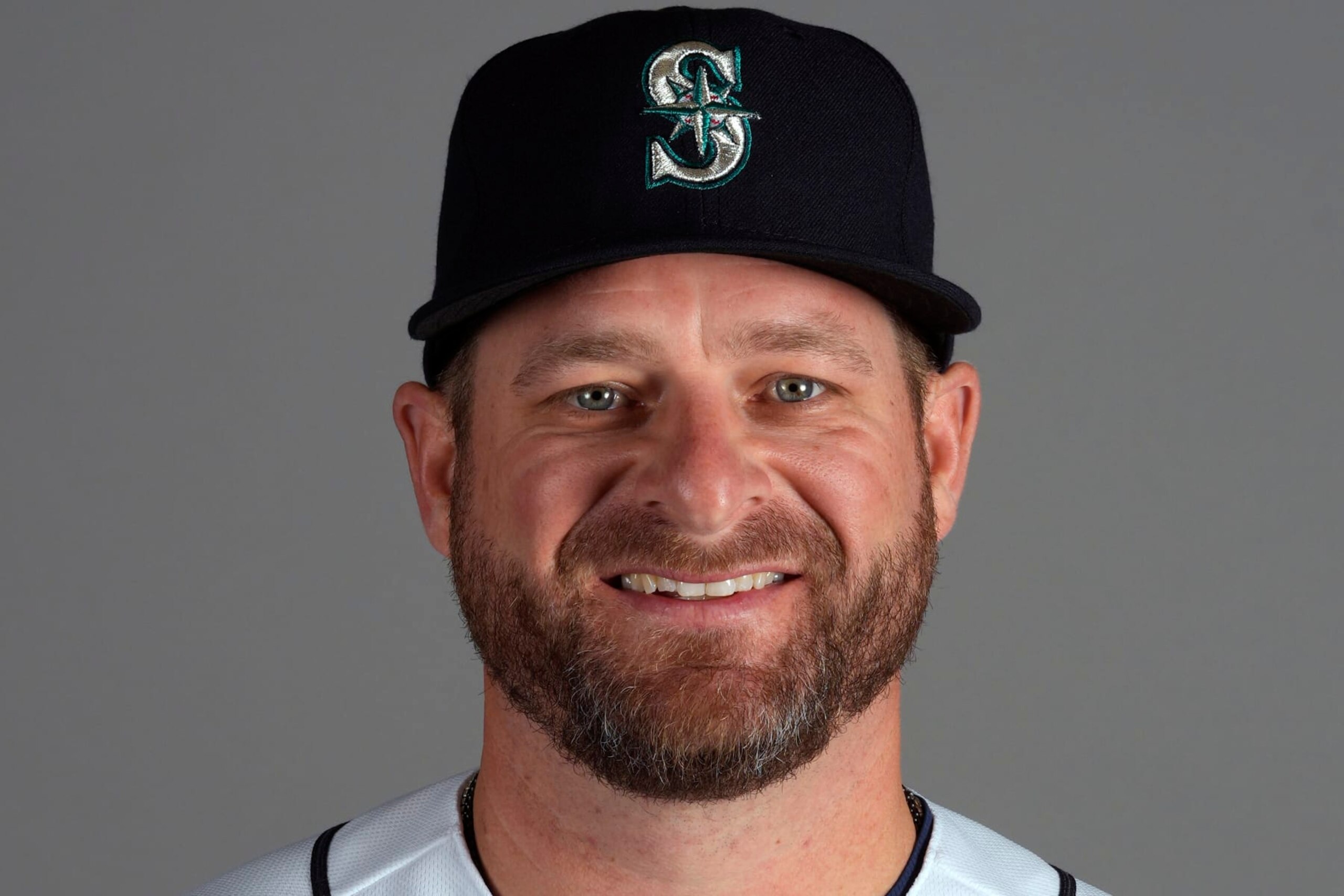 FILE - This is a 2023 photo showing Stephen Vogt of the Seattle Mariners baseball team. Vogt, a former journeyman catcher now on Seattle's coaching staff, is scheduled to have his second interview with the Cleveland Guardians to be their manager, a person familiar with the meeting told The Associated Press. (AP Photo/Charlie Riedel, File)