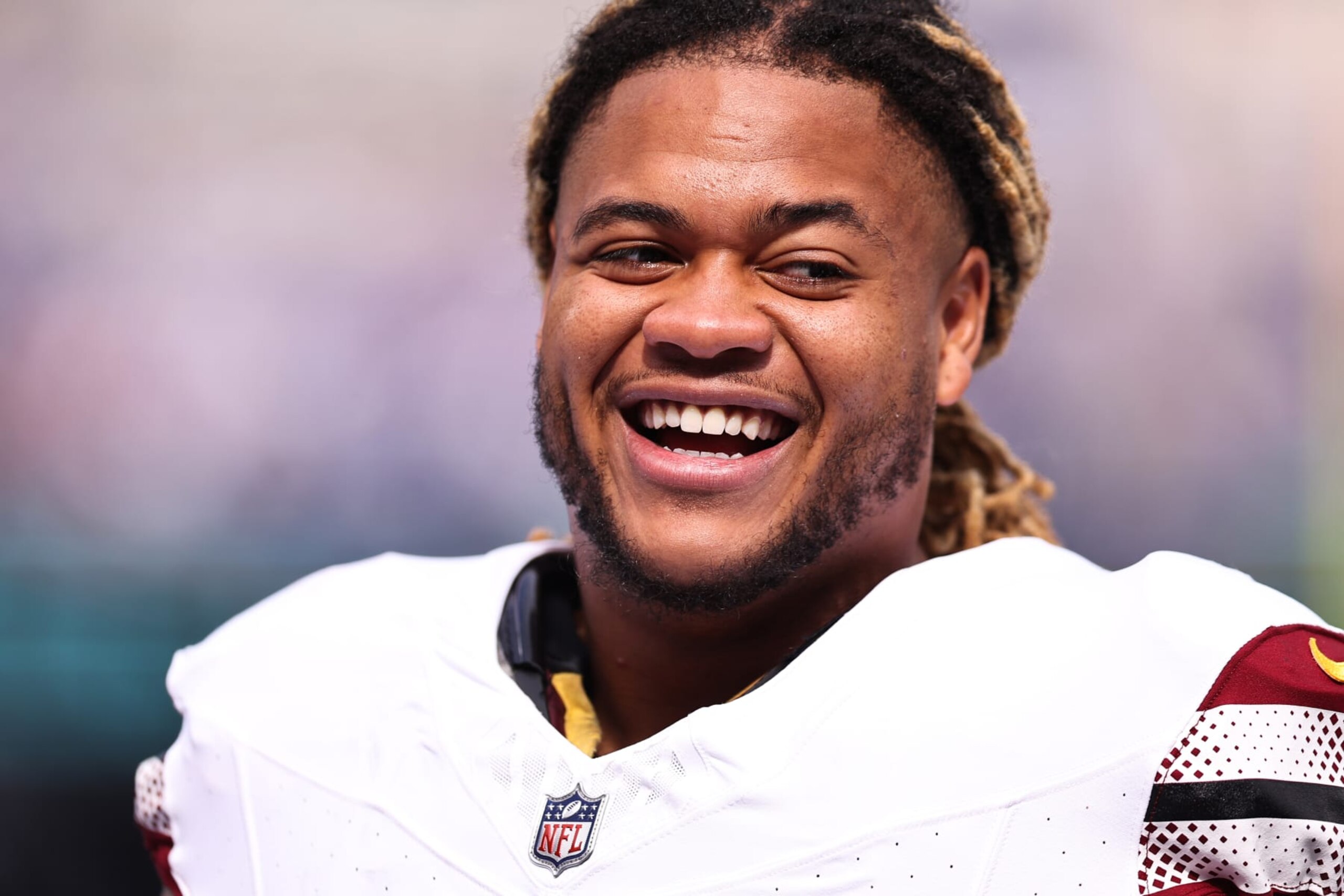 EAST RUTHERFORD, NEW JERSEY - OCTOBER 22: Chase Young #99 of the Washington Commanders looks on prior to a game against the New York Giants at MetLife Stadium on October 22, 2023 in East Rutherford, New Jersey. (Photo by Dustin Satloff/Getty Images) EAST RUTHERFORD, NEW JERSEY - OCTOBER 22: Chase Young #99 of the Washington Commanders looks on prior to a game against the New York Giants at MetLife Stadium on October 22, 2023 in East Rutherford, New Jersey. (Photo by Dustin Satloff/Getty Images)