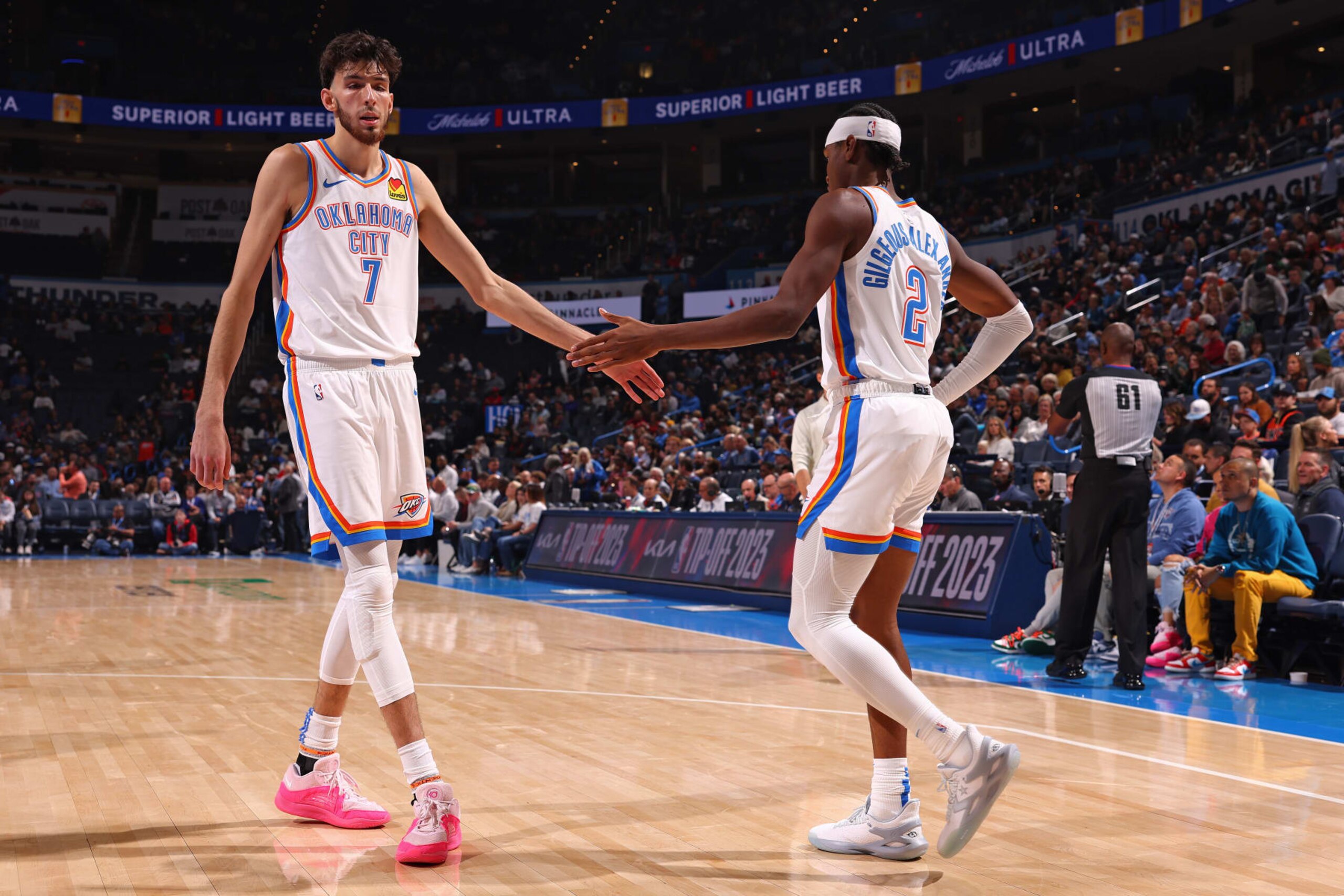 Chet Holmgren and Shai Gilgeous-Alexander