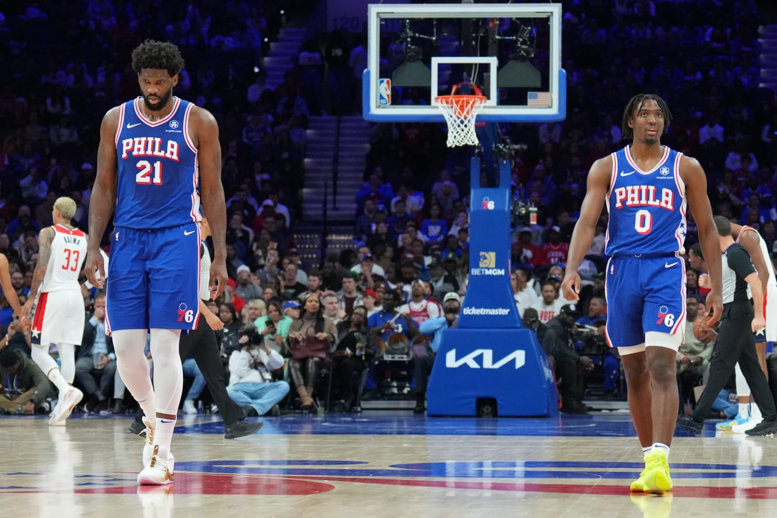 Joel Embiid and Tyrese Maxey