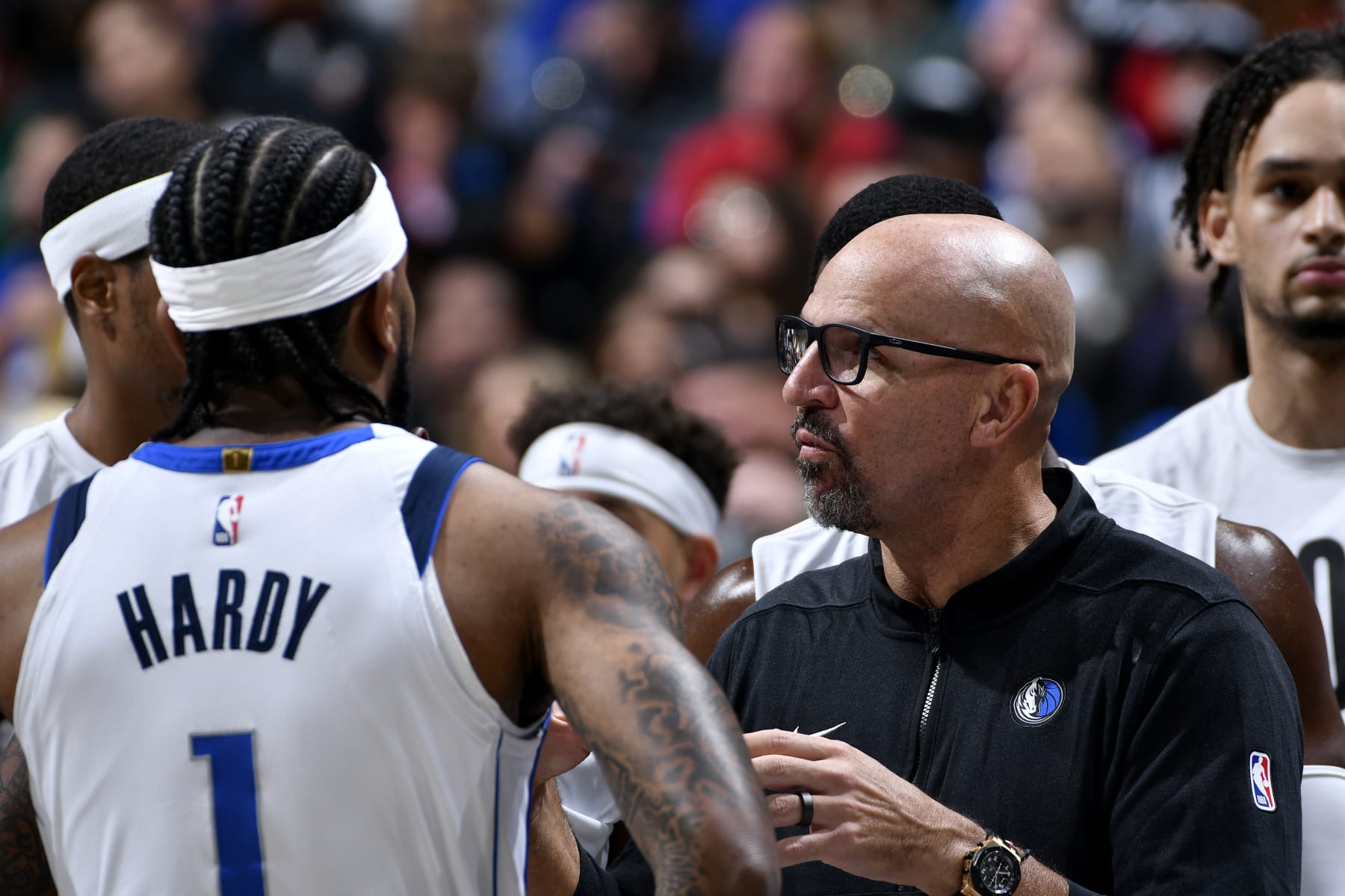 ORLANDO, FL - NOVEMBER 6: Head Coach Jason Kidd of the Dallas Mavericks speaks during the game against the Orlando Magic on November 6, 2023 at Amway Center in Orlando, Florida. NOTE TO USER: User expressly acknowledges and agrees that, by downloading and or using this photograph, User is consenting to the terms and conditions of the Getty Images License Agreement. Mandatory Copyright Notice: Copyright 2023 NBAE (Photo by Fernando Medina/NBAE via Getty Images) ORLANDO, FL - NOVEMBER 6: Head Coach Jason Kidd of the Dallas Mavericks speaks during the game against the Orlando Magic on November 6, 2023 at Amway Center in Orlando, Florida. NOTE TO USER: User expressly acknowledges and agrees that, by downloading and or using this photograph, User is consenting to the terms and conditions of the Getty Images License Agreement. Mandatory Copyright Notice: Copyright 2023 NBAE (Photo by Fernando Medina/NBAE via Getty Images)