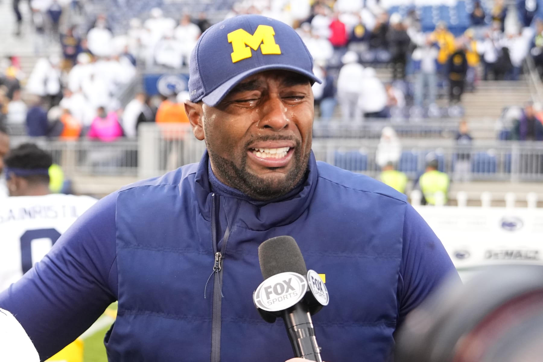 Acting Michigan head coach Sherrone Moore