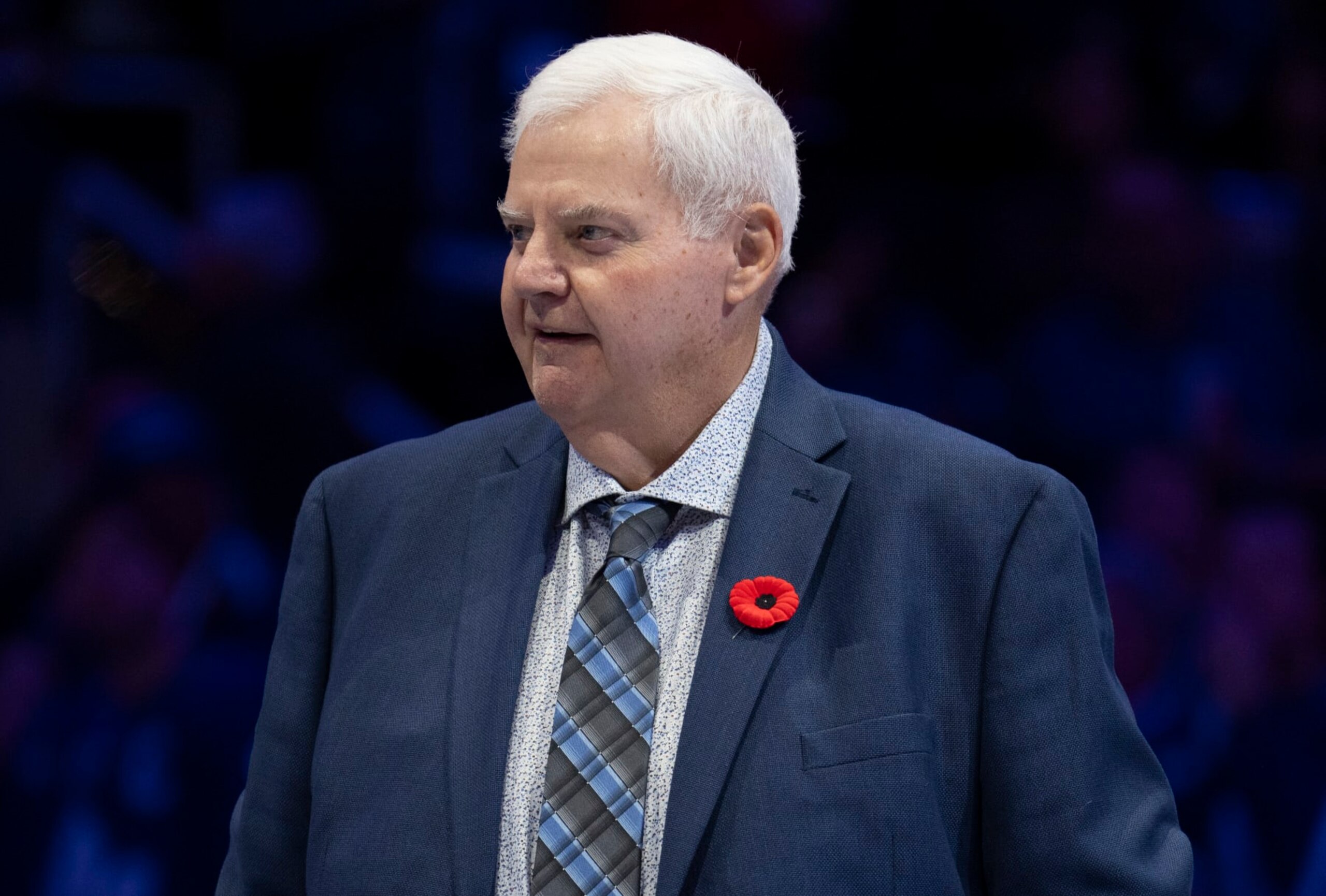 TORONTO, ON - NOVEMBER 10: Hockey Hall of Fame inductee Ken Hitchcock is introduced during a ceremony before the Toronto Maple Leafs play the Calgary Flames at the Scotiabank Arena on November 10, 2023 in Toronto, Ontario, Canada. (Photo by Mark Blinch/NHLI via Getty Images) TORONTO, ON - NOVEMBER 10: Hockey Hall of Fame inductee Ken Hitchcock is introduced during a ceremony before the Toronto Maple Leafs play the Calgary Flames at the Scotiabank Arena on November 10, 2023 in Toronto, Ontario, Canada. (Photo by Mark Blinch/NHLI via Getty Images)
