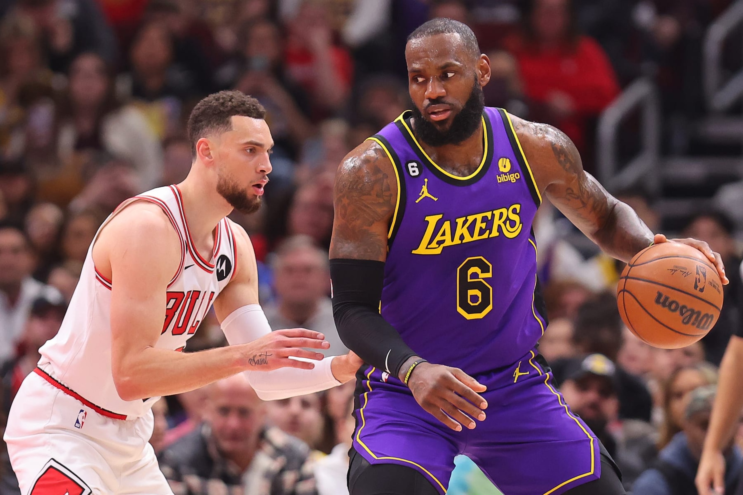 Zach LaVine and LeBron James Zach LaVine and LeBron James