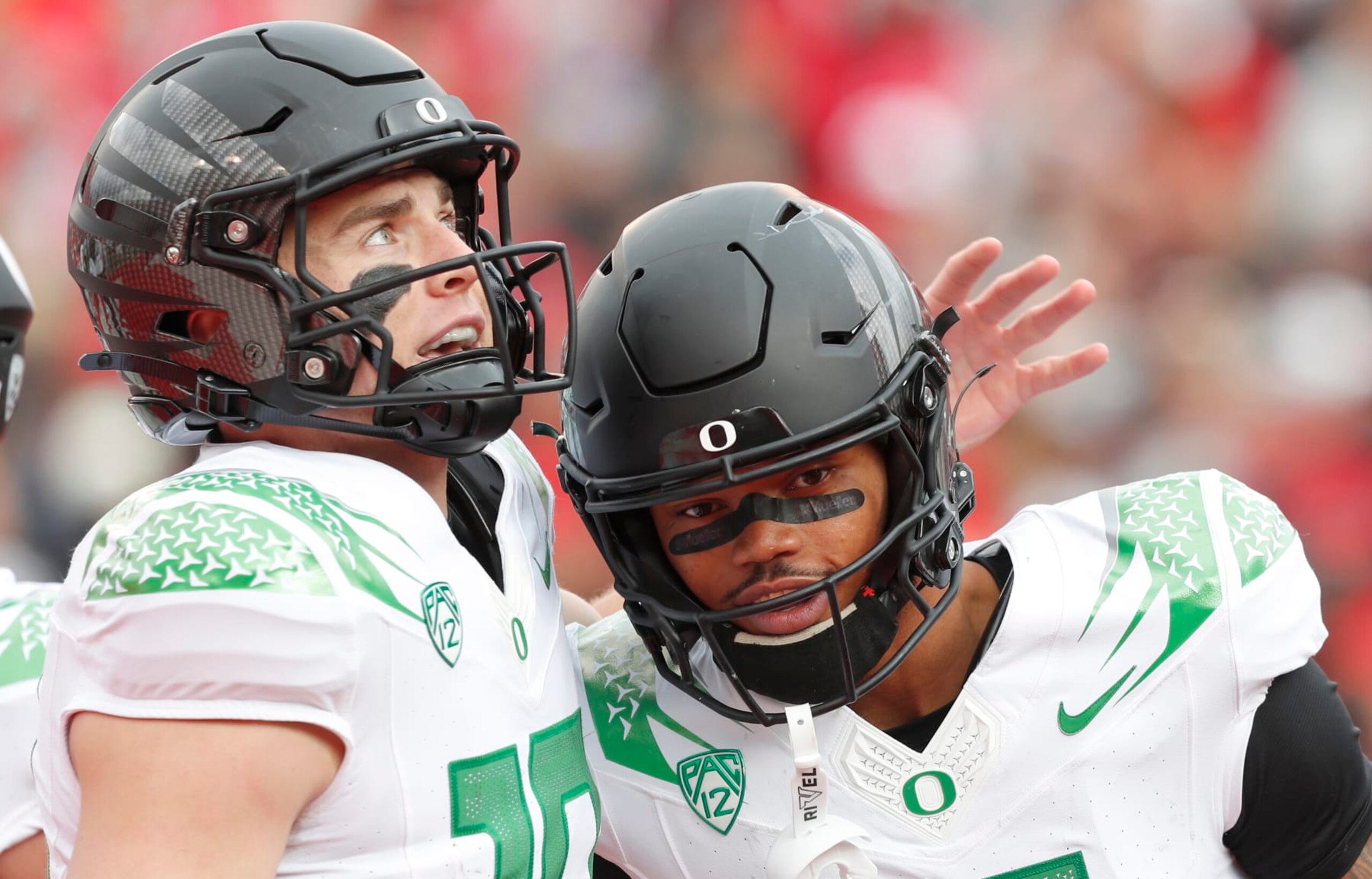 Bo Nix and Troy Franklin