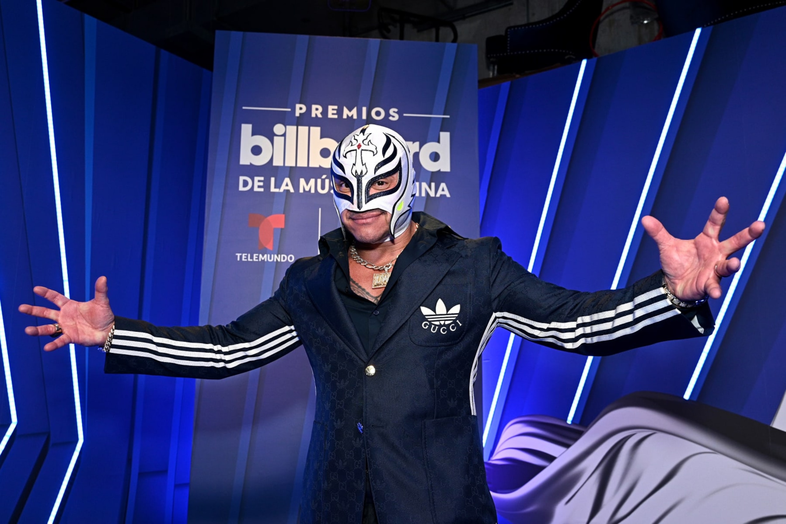 CORAL GABLES, FLORIDA - OCTOBER 05: Rey Mysterio attends the 2023 Billboard Latin Music Awards at Watsco Center on October 05, 2023 in Coral Gables, Florida. (Photo by Ivan Apfel/Getty Images)