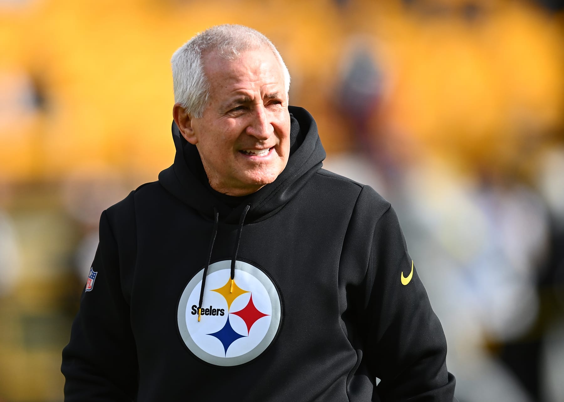PITTSBURGH, PA - JANUARY 08:  Special Teams coordinator Danny Smith of the Pittsburgh Steelers looks on prior to the game against the Cleveland Browns at Acrisure Stadium on January 8, 2023 in Pittsburgh, Pennsylvania. (Photo by Joe Sargent/Getty Images)