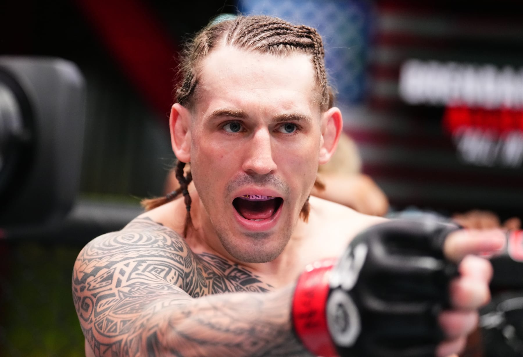 LAS VEGAS, NEVADA - NOVEMBER 18: Brendan Allen prepares to face Paul Craig of Scotland in a middleweight fight during the UFC Fight Night event at UFC APEX on November 18, 2023 in Las Vegas, Nevada. (Photo by Chris Unger/Zuffa LLC via Getty Images)