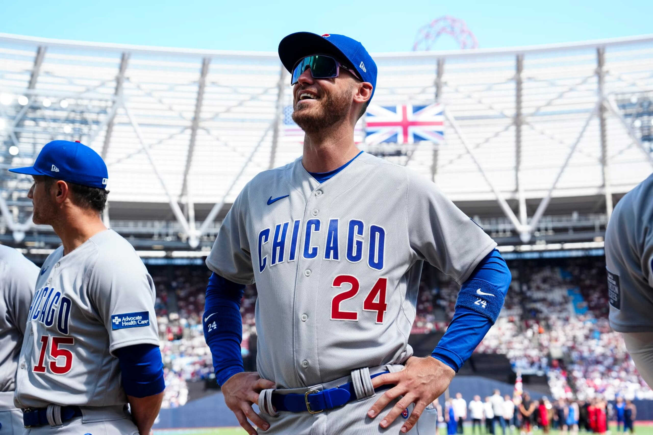 LONDON, ENGLAND - JUNE 25: Cody Bellinger #24 of the Chicago Cubs during the 2023 London Series game between the Chicago Cubs and the St. Louis Cardinals at London Stadium on Sunday, June 25, 2023 in London, England. (Photo by Mary DeCicco/MLB Photos via Getty Images)
