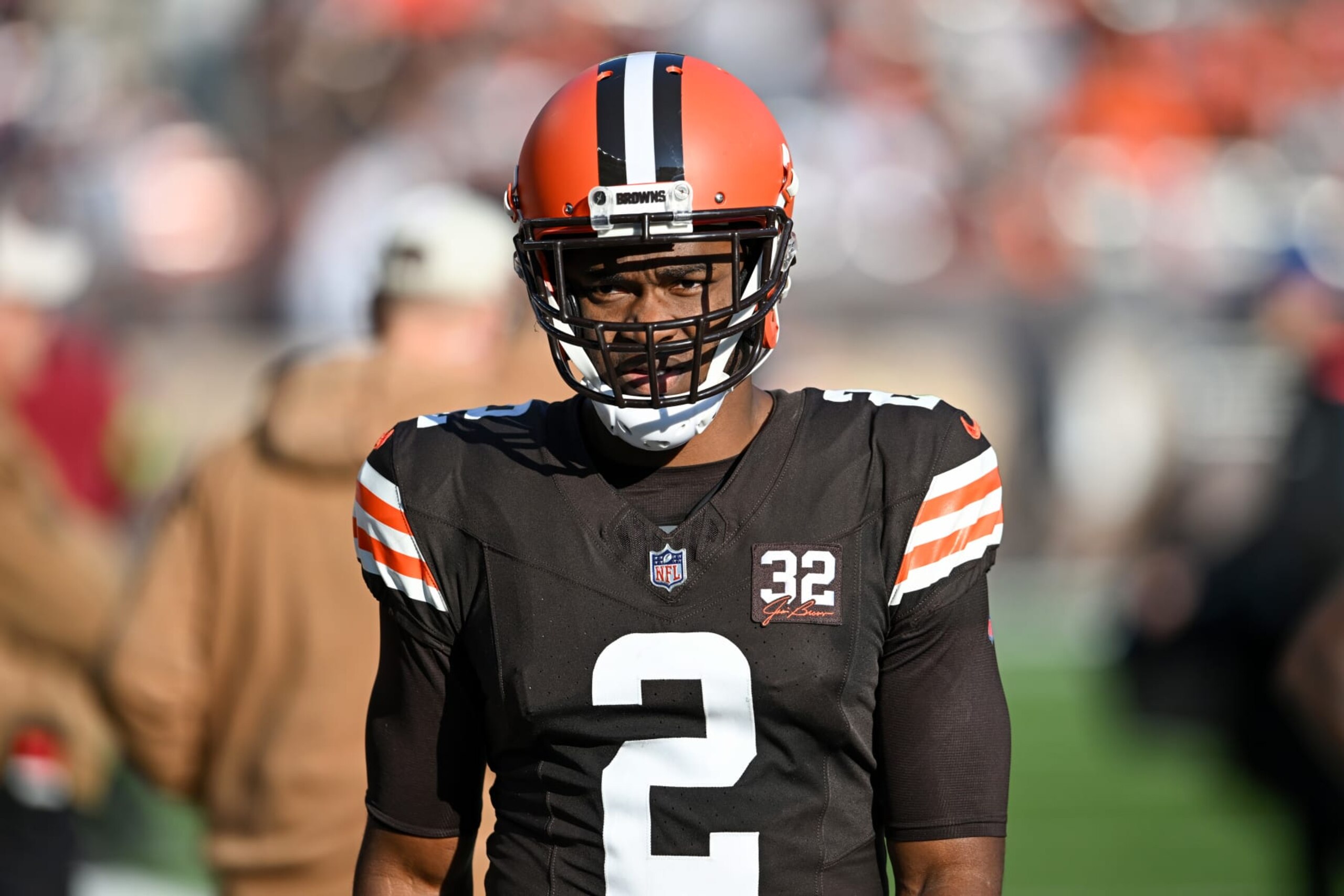 CLEVELAND, OHIO - NOVEMBER 05: Amari Cooper #2 of the Cleveland Browns looks on at halftime against the Arizona Cardinals at Cleveland Browns Stadium on November 05, 2023 in Cleveland, Ohio. (Photo by Nick Cammett/Diamond Images via Getty Images)